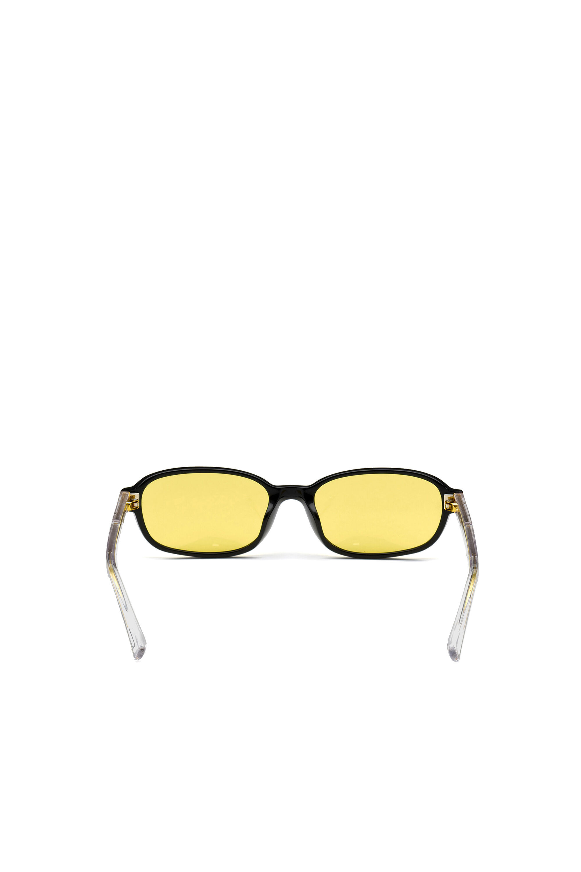 Diesel - DL0326, Unisex Schmales, rechteckiges Brillengestell aus Acetat in Gelb - 3