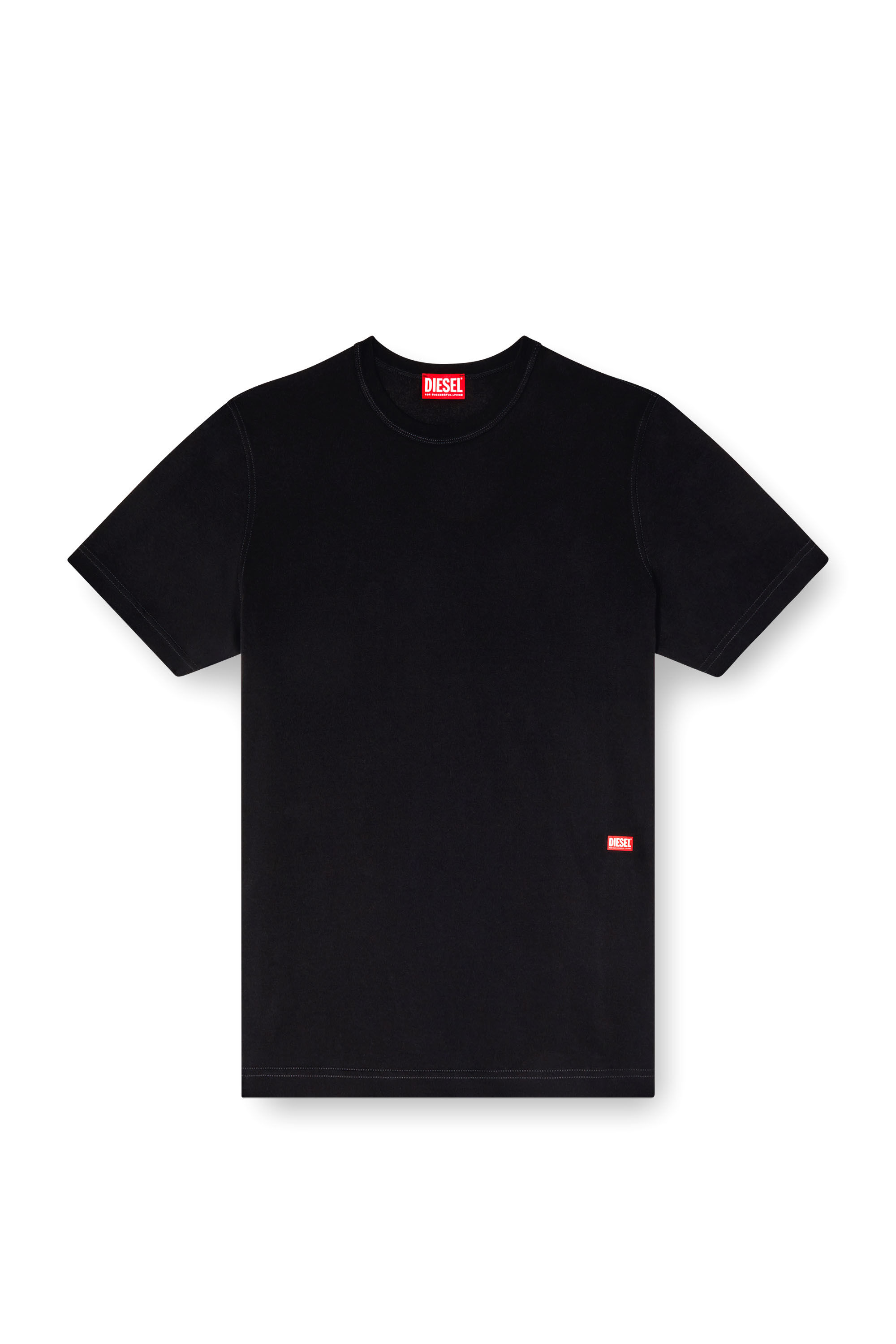 Diesel - T-ADJUST-SLITS-R13, Herren T-Shirt mit Runway-Set-Print in Schwarz - 2