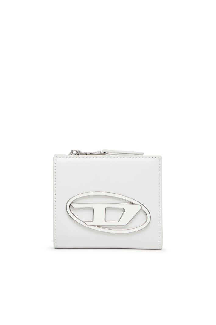 Diesel - 1DR BI FOLD ZIP L, Damen Faltportemonnaie aus Leder in Weiß - 2