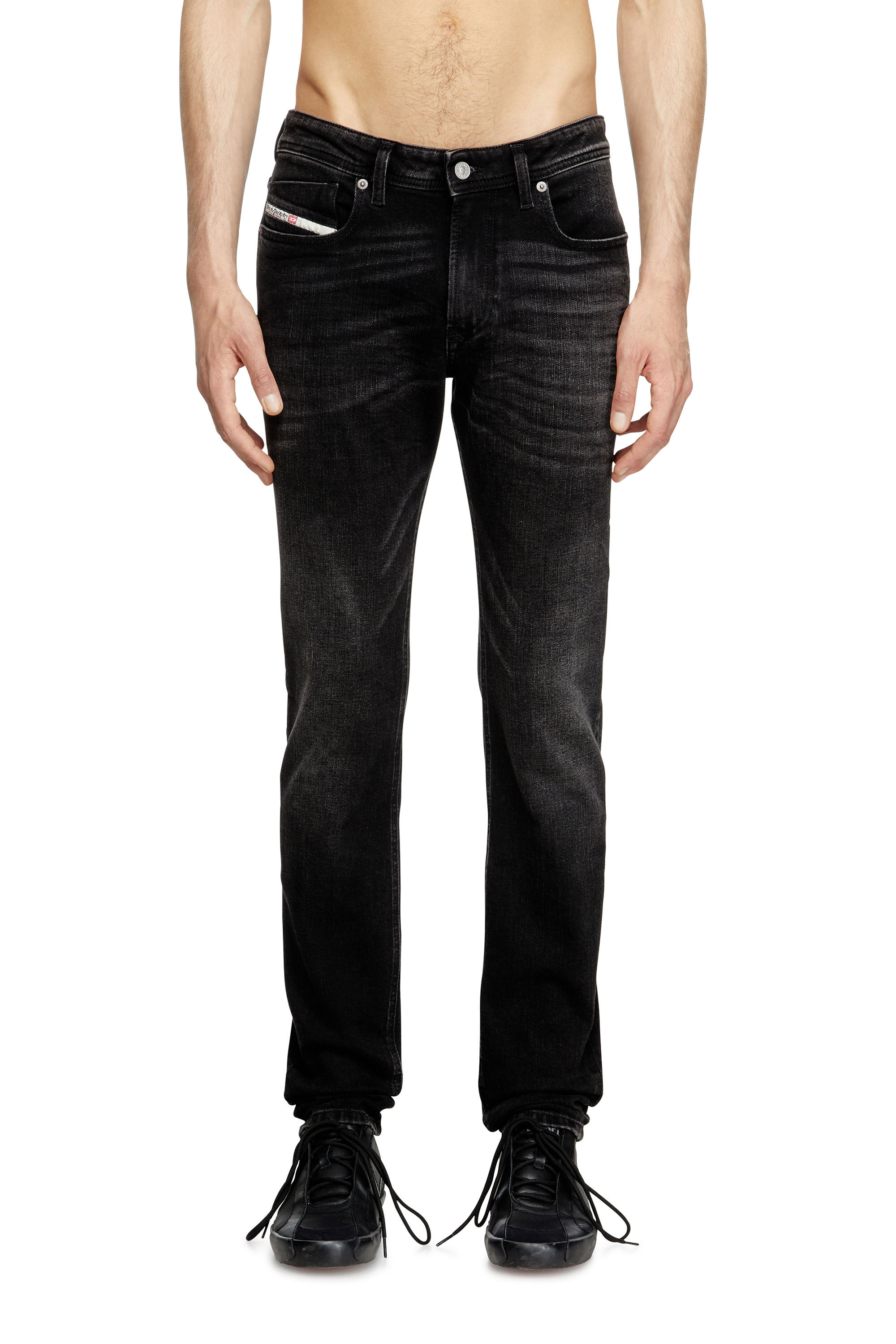 Diesel - Herren Skinny Jeans 1979 Sleenker 0GRDA, Schwarz/Dunkelgrau - 3