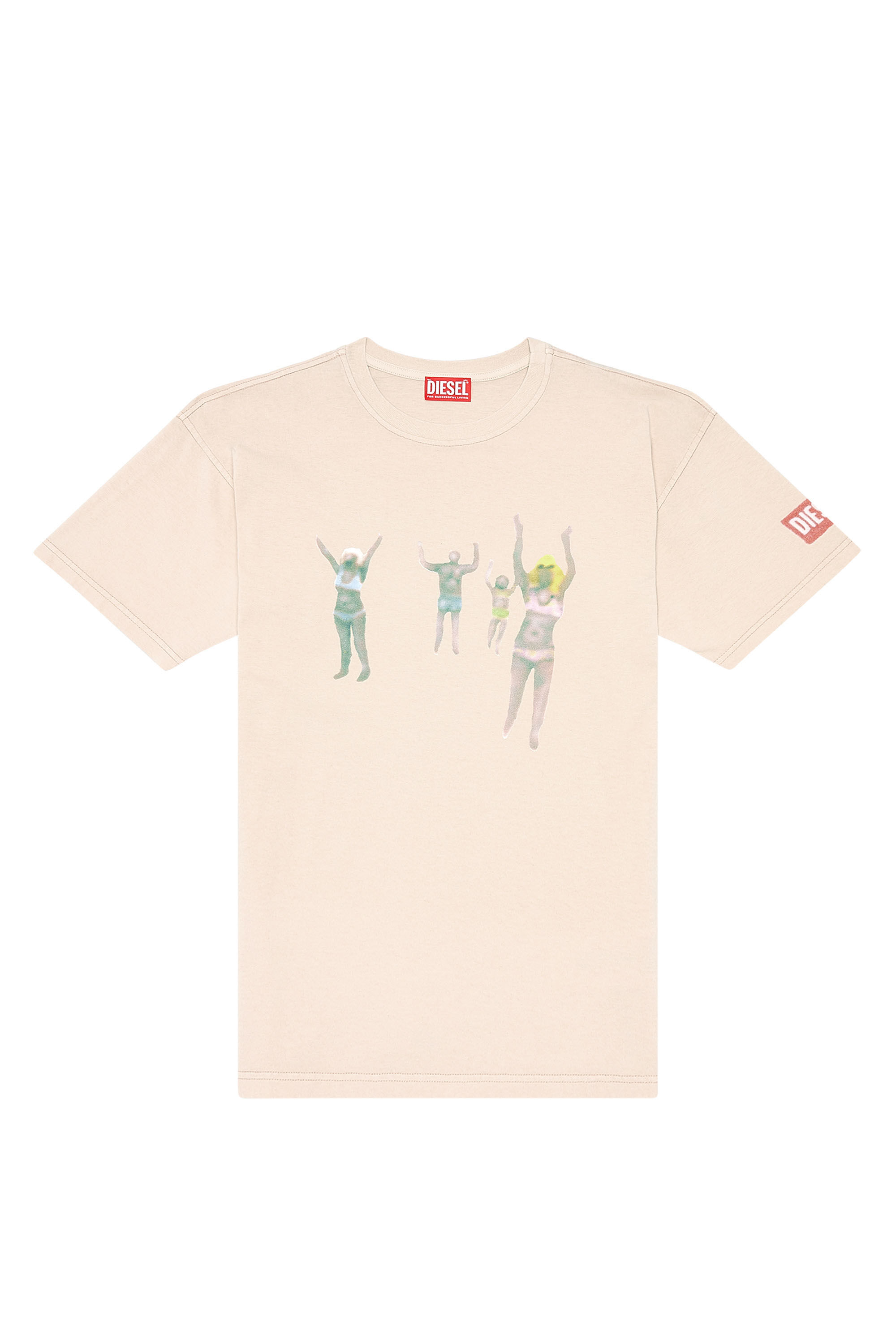 Diesel - T-BUXT-N8, Damen T-Shirt mit Airbrush-Body-Prints in Gesichtspuder - 1