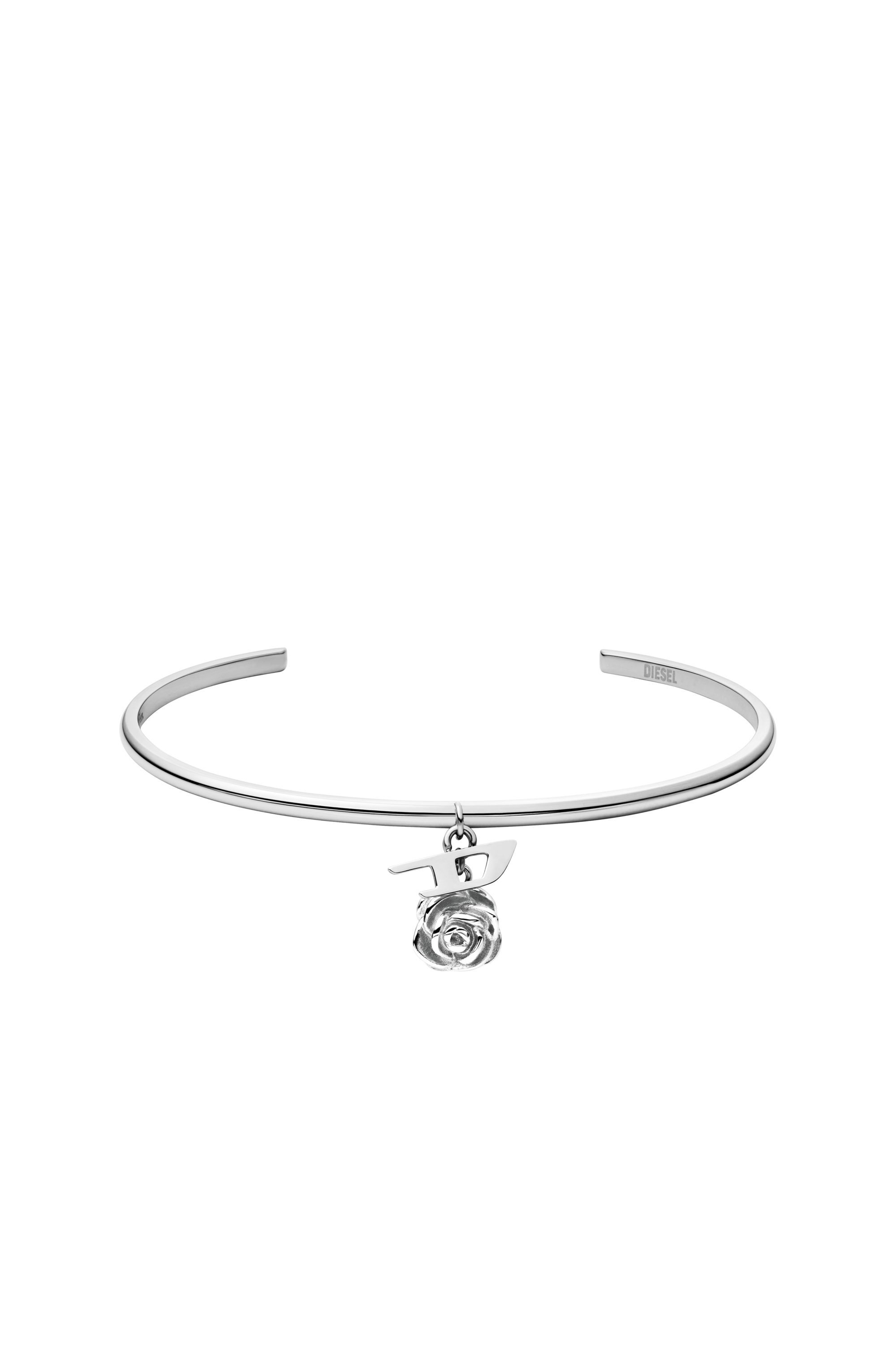Diesel - DX1620040 JEWELLERY, Unisex Armreif mit Anhängern aus Edelstahl in Silber - 1