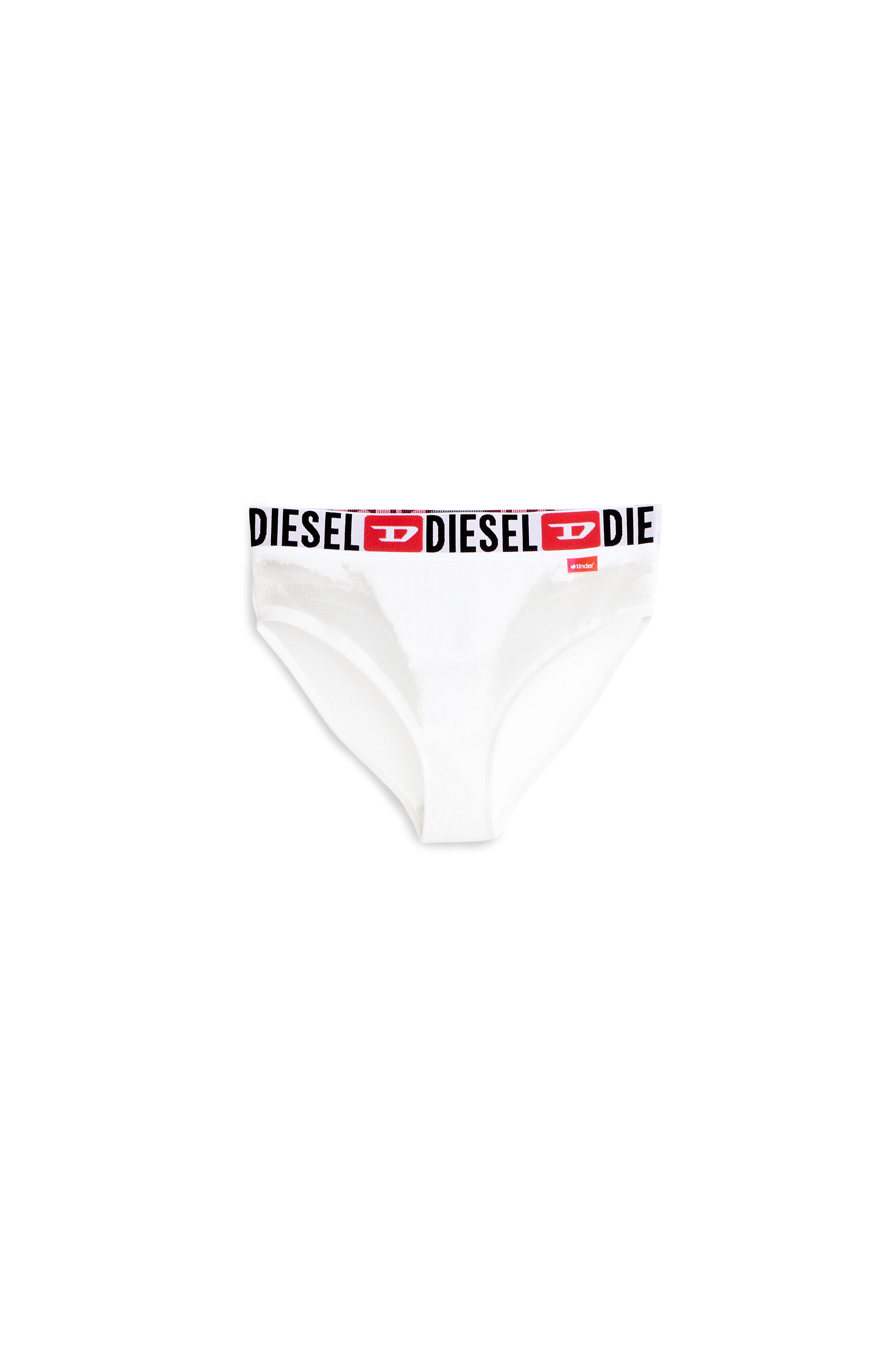 Diesel - PR-SAM-D-CORE, Damen Slips mit transparentem Devor&eacute;-Effekt in Wei&szlig; - 2