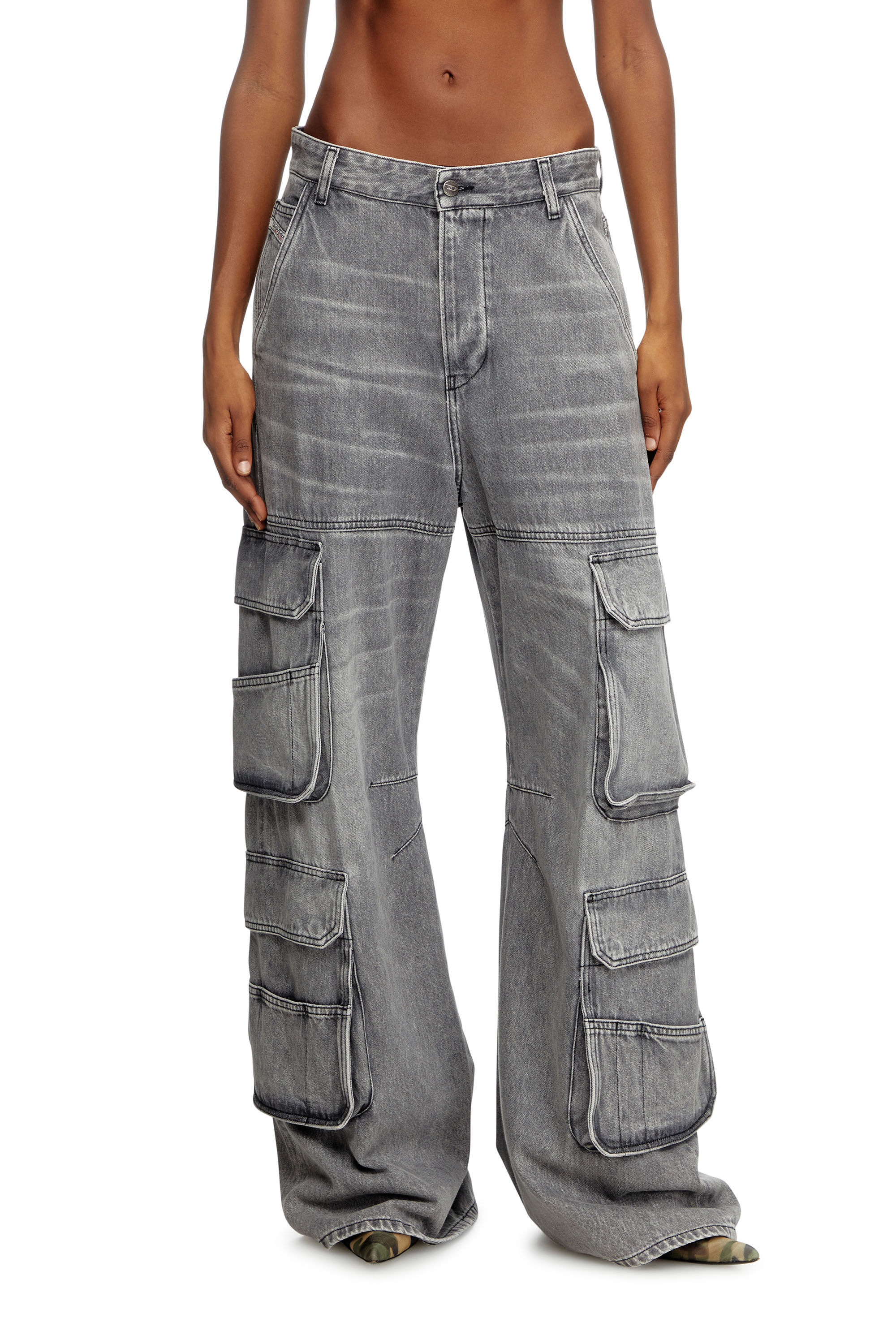 Diesel - Damen Relaxed Jeans 1996 D-Sire 0DCBE, Hellgrau - 3