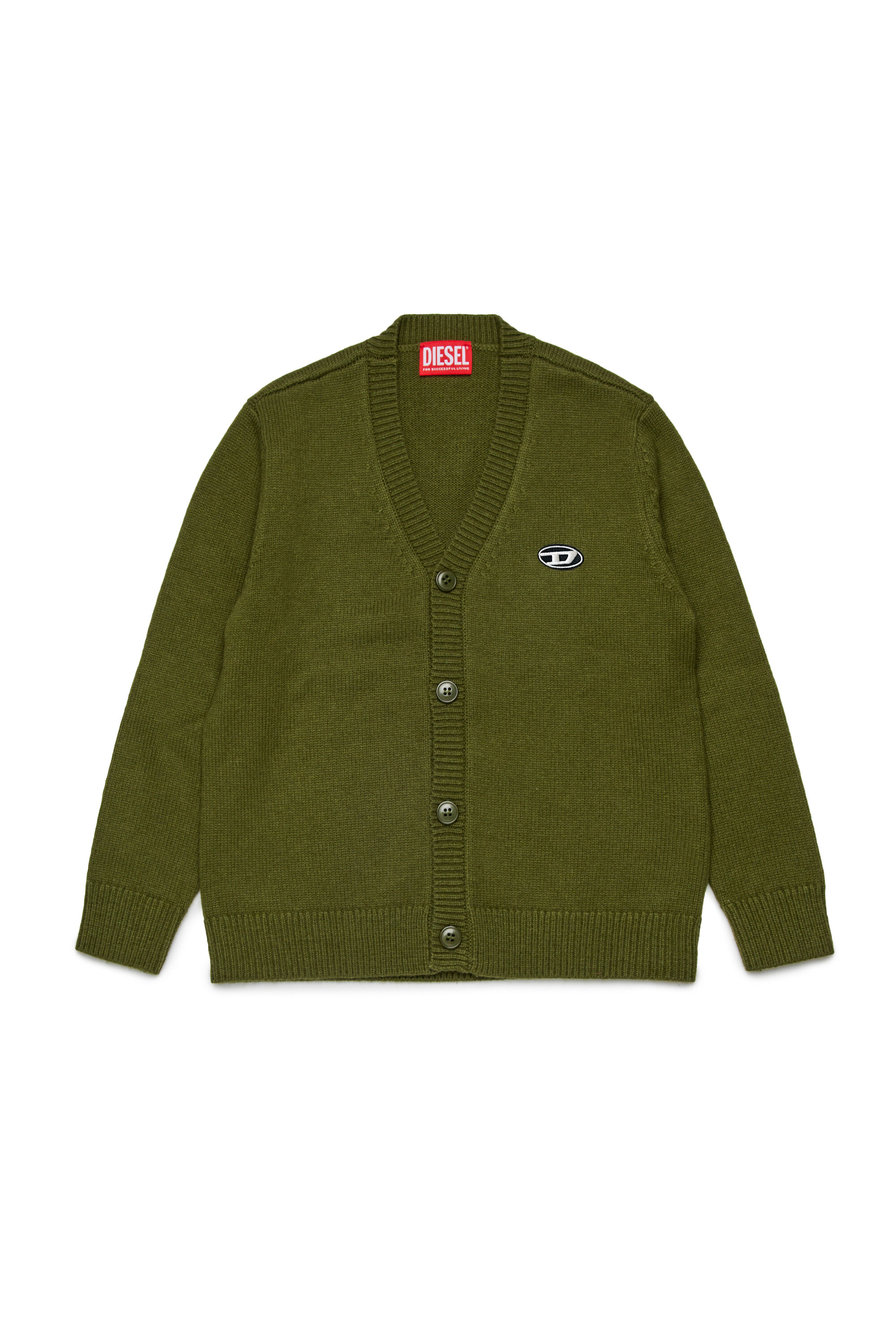 Diesel - KRAMCARDIGAN, Herren Cardigan aus Wolle in Grün - 1