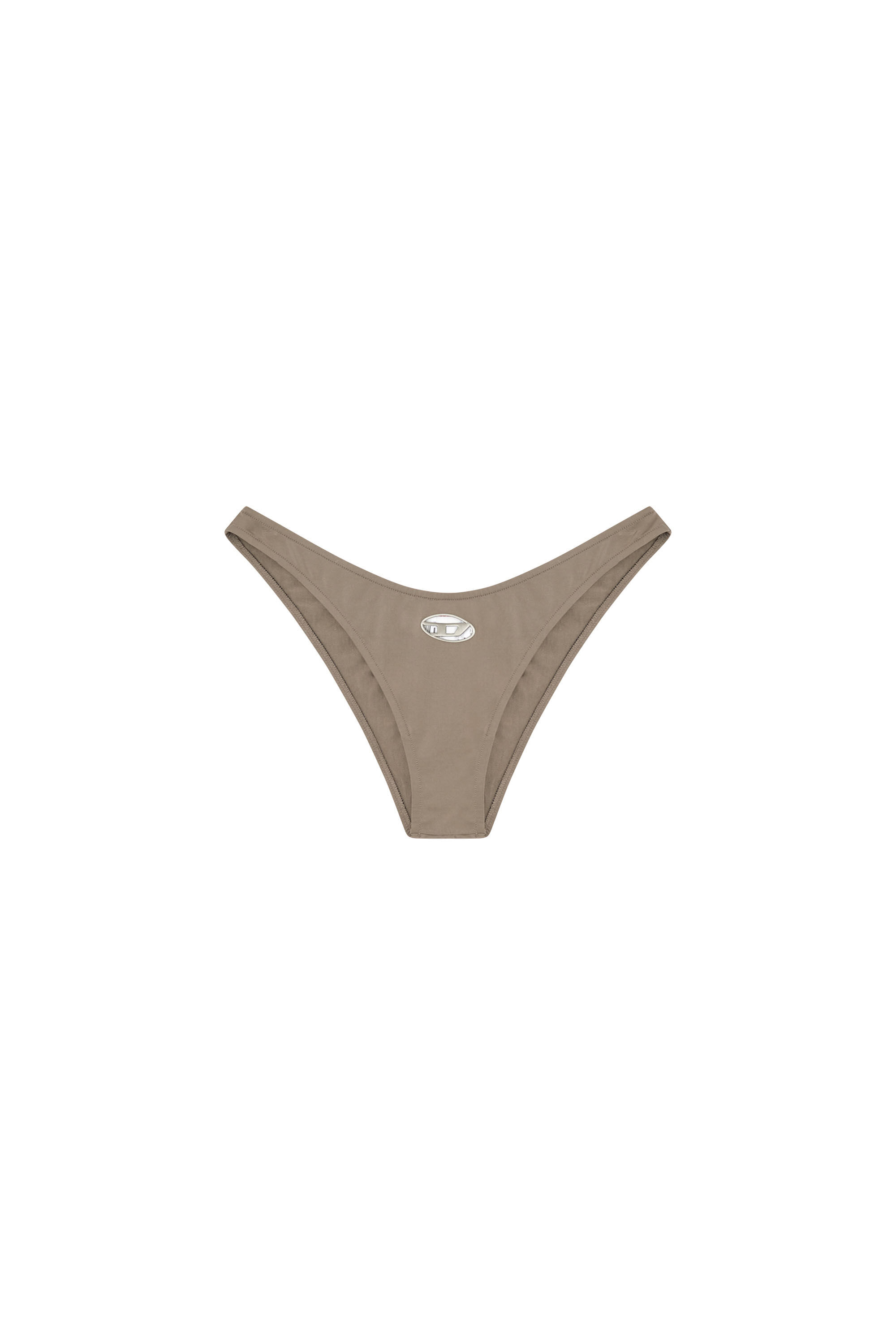 Diesel - PUNCHY-UTLT, Damen Mikrofaser-Slip mit ausgeschnittenem Logo in Braun - 2