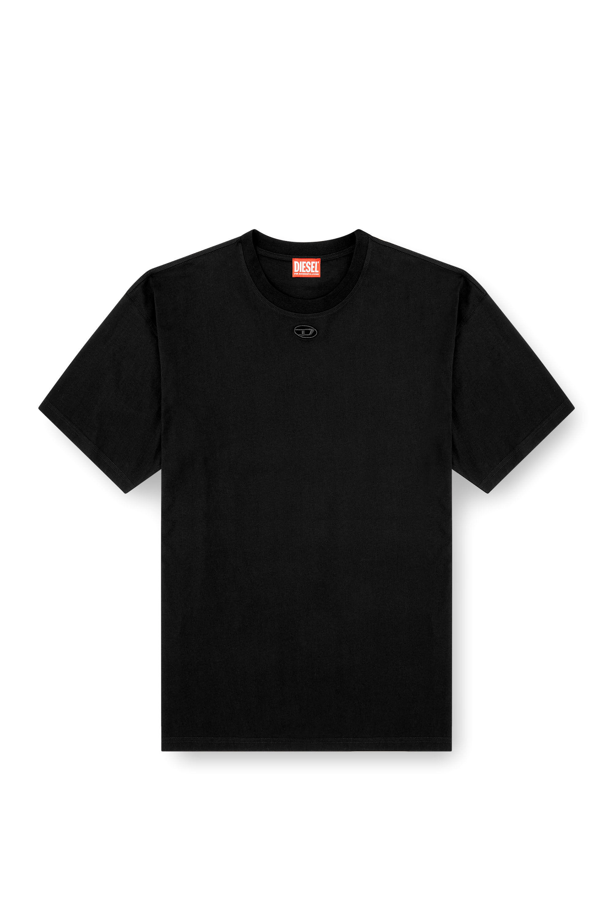 Diesel - T-BOXT-DCO, Herren Locker geschnittenes Baumwoll-T-Shirt mit Oval D Stickerei in Schwarz - 2