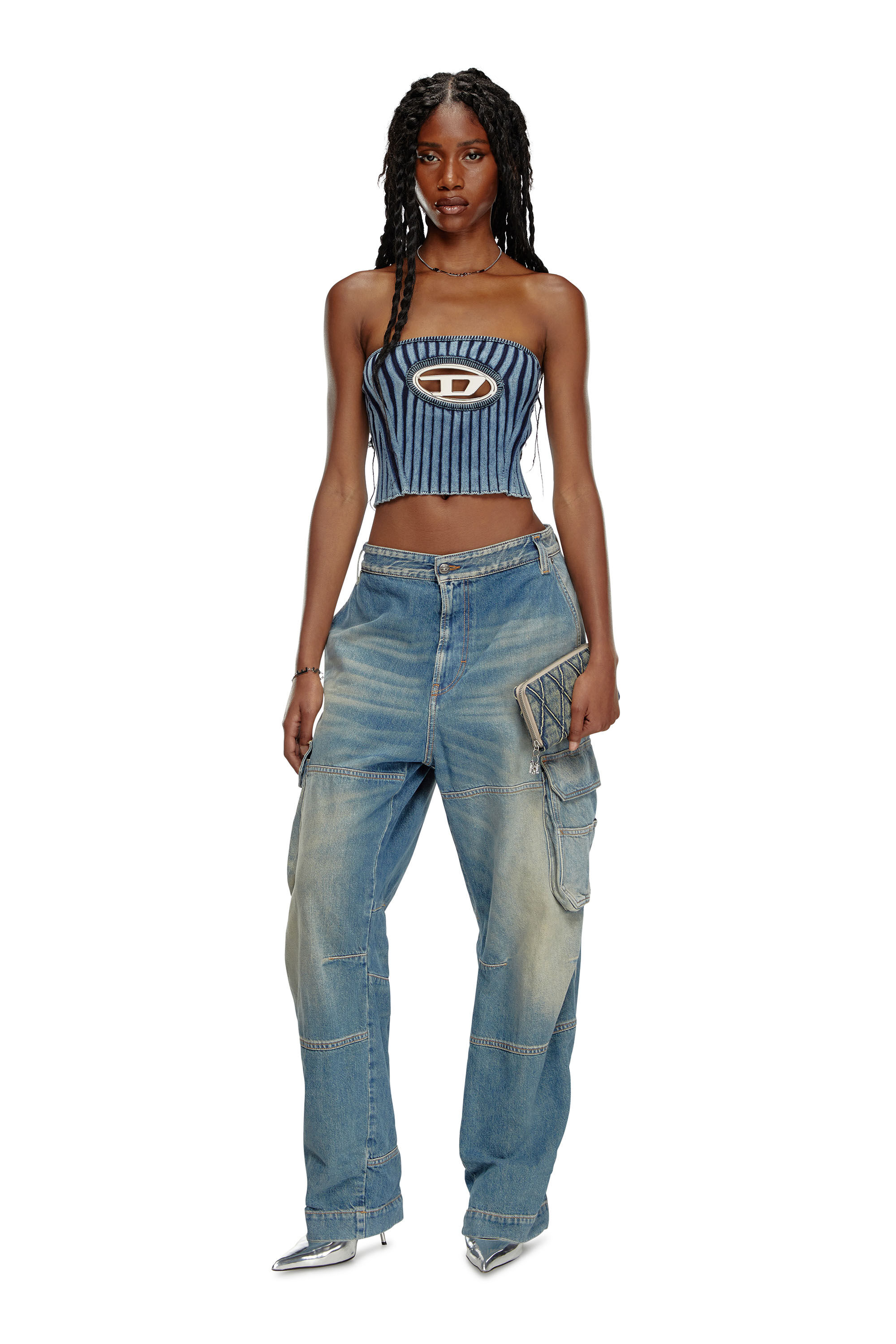 殿堂 M-CLARKSVILLE plaque logo D out, cut Top, Bandeau Woman: トップス