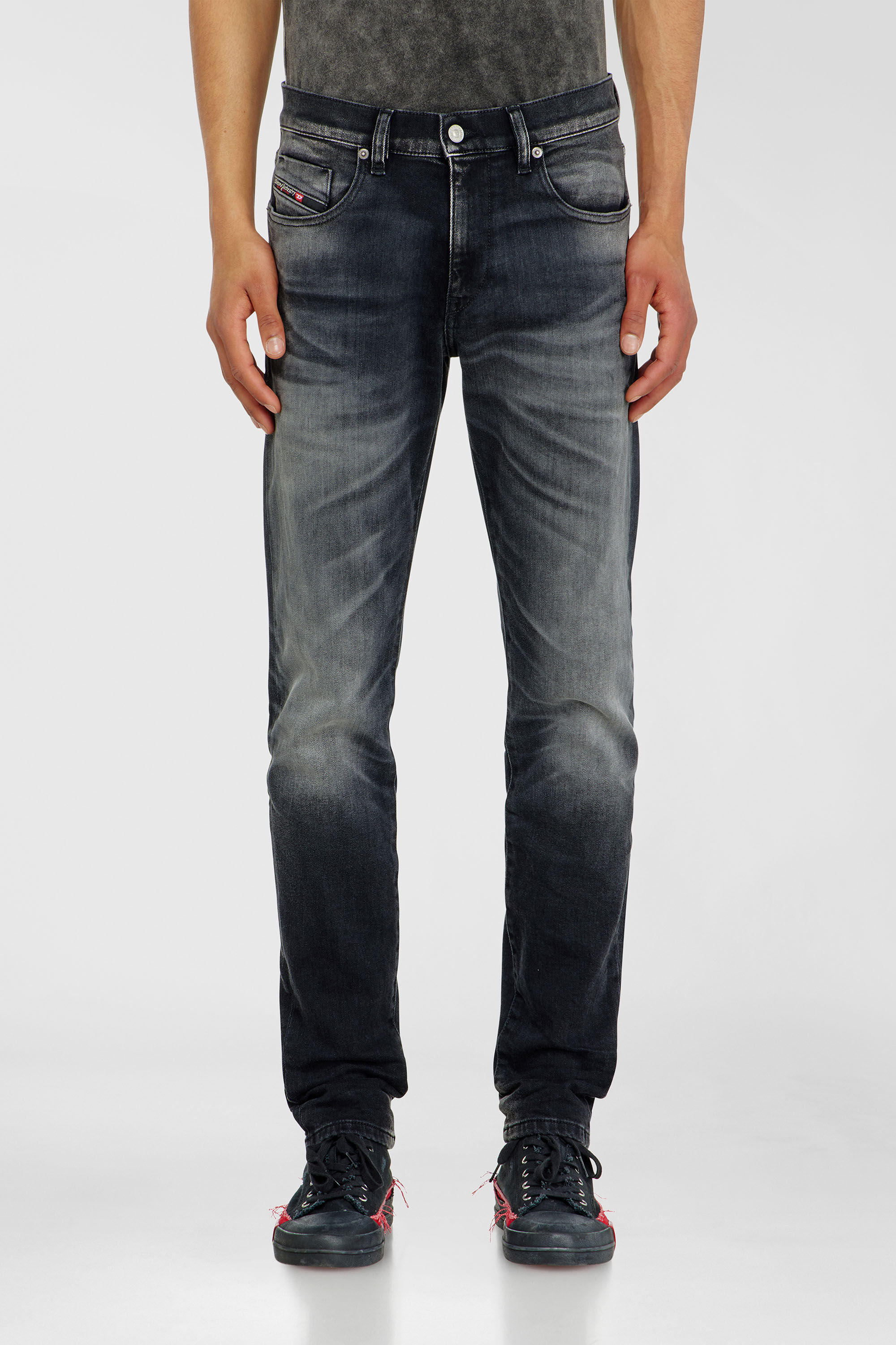 Diesel - Herren Slim Jeans 2019 D-Strukt 09P38, Schwarz/Dunkelgrau - 4