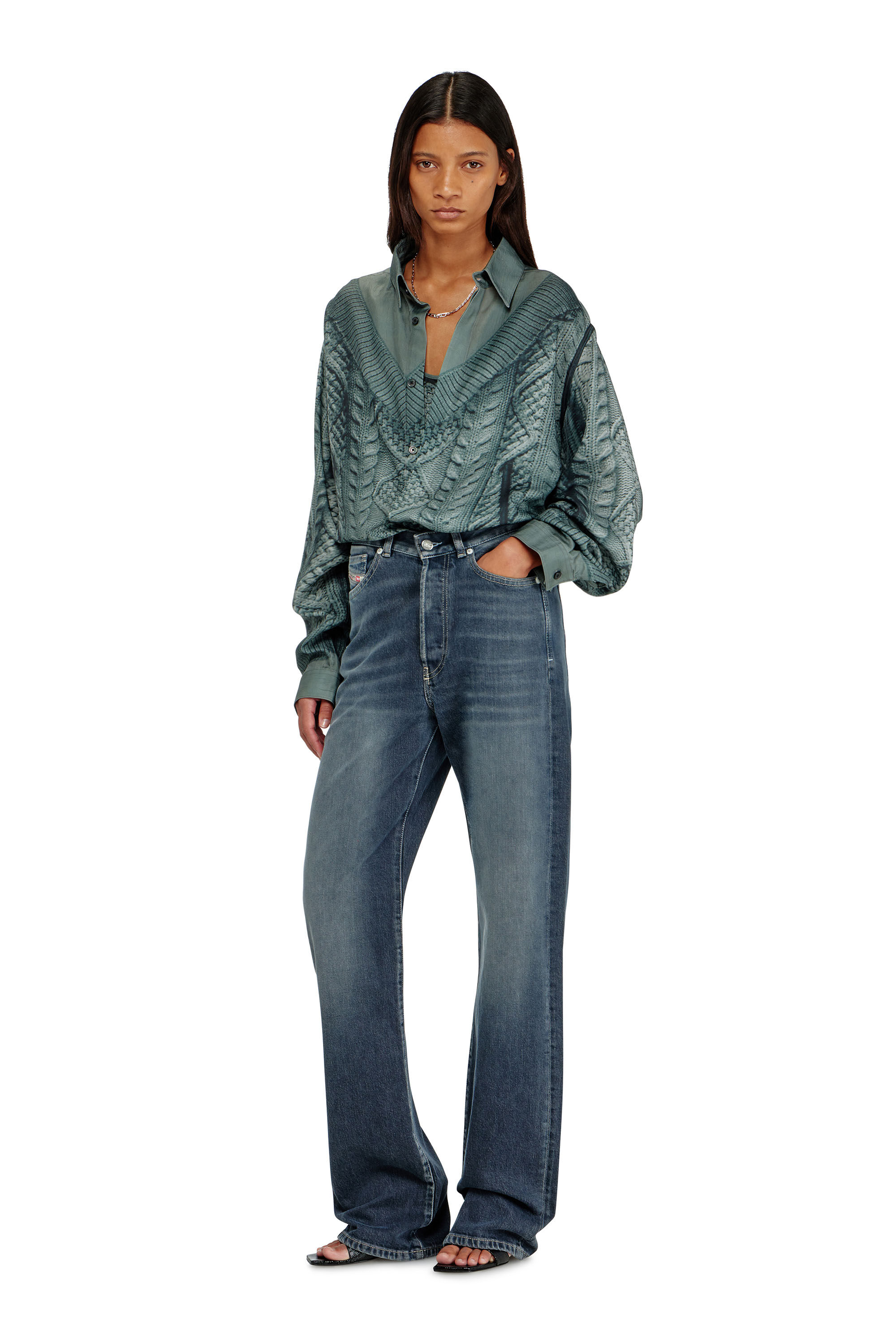 Diesel - Damen Regular Jeans 1971 D-Sent 007EI, Dunkelblau - 1