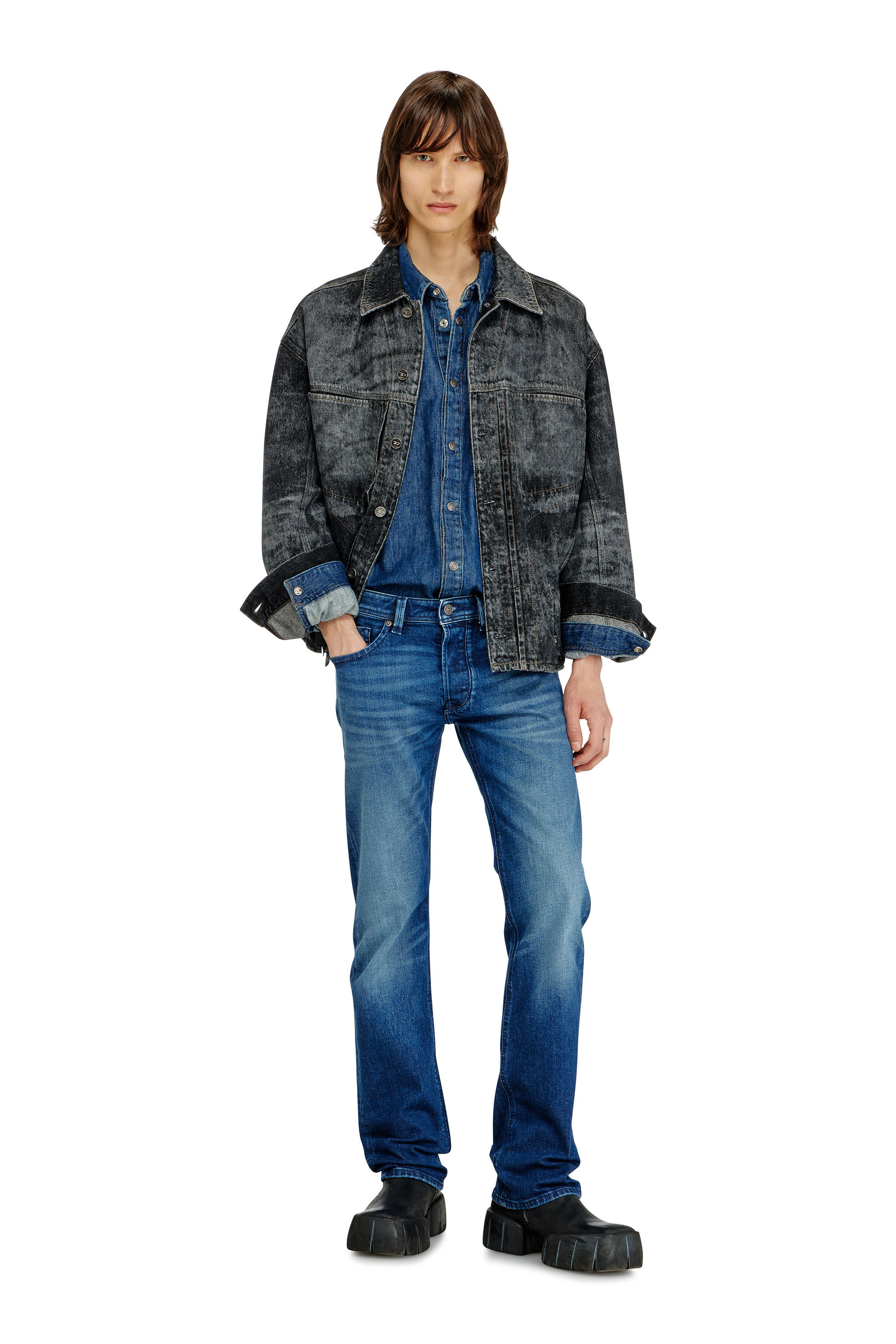 Diesel - Herren Regular Jeans 1985 Larkee 09L51, Dunkelblau - 2