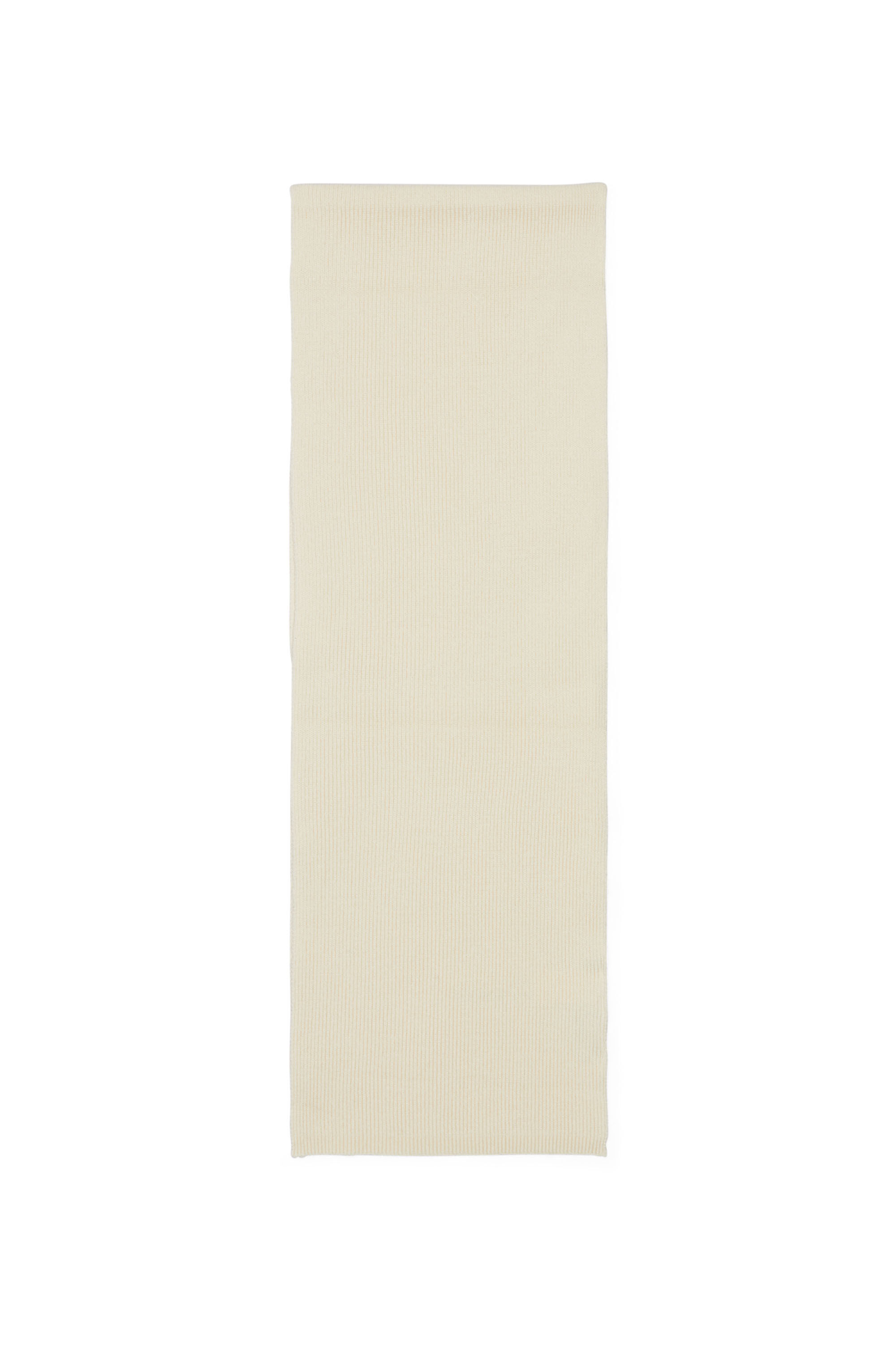 Diesel - K-CODER SCARF, Unisex Gerippter Schal aus Wollmischgewebe in Wei&szlig; - 3