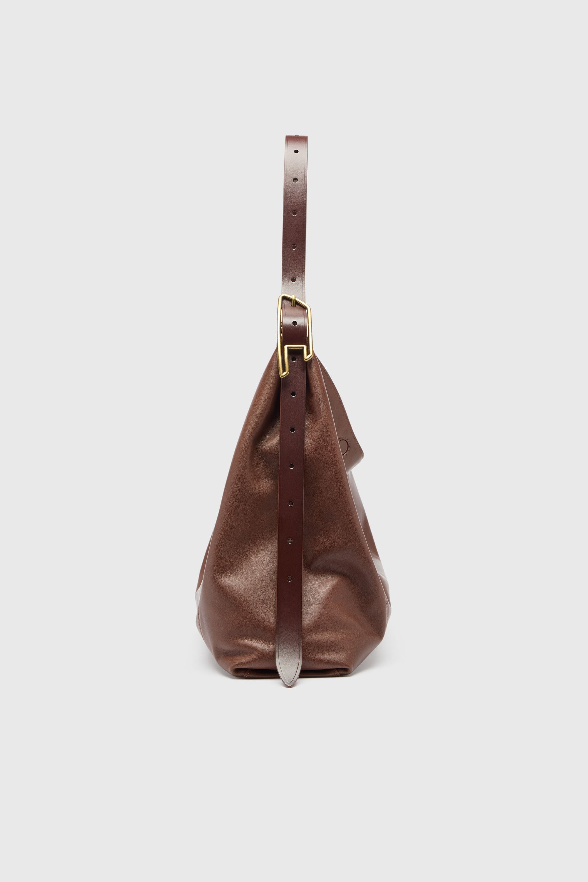Diesel - D-LINE HOBO L, Damen D-Line Hobo-Tasche aus Leder in Dunkelbraun - 4
