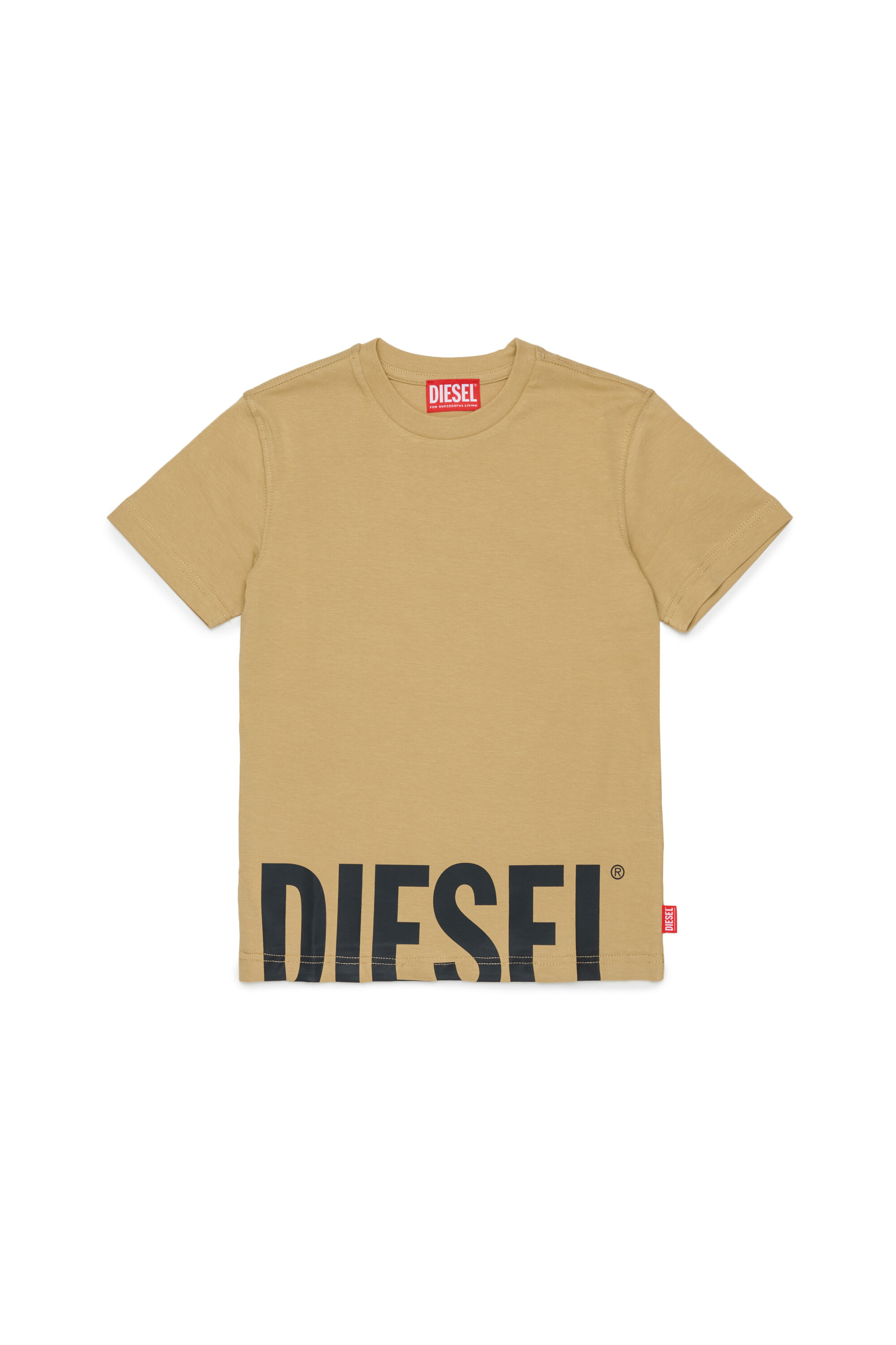 Diesel - TPRES, Herren T-Shirt mit abgeschnittenem Logo in Braun - 1