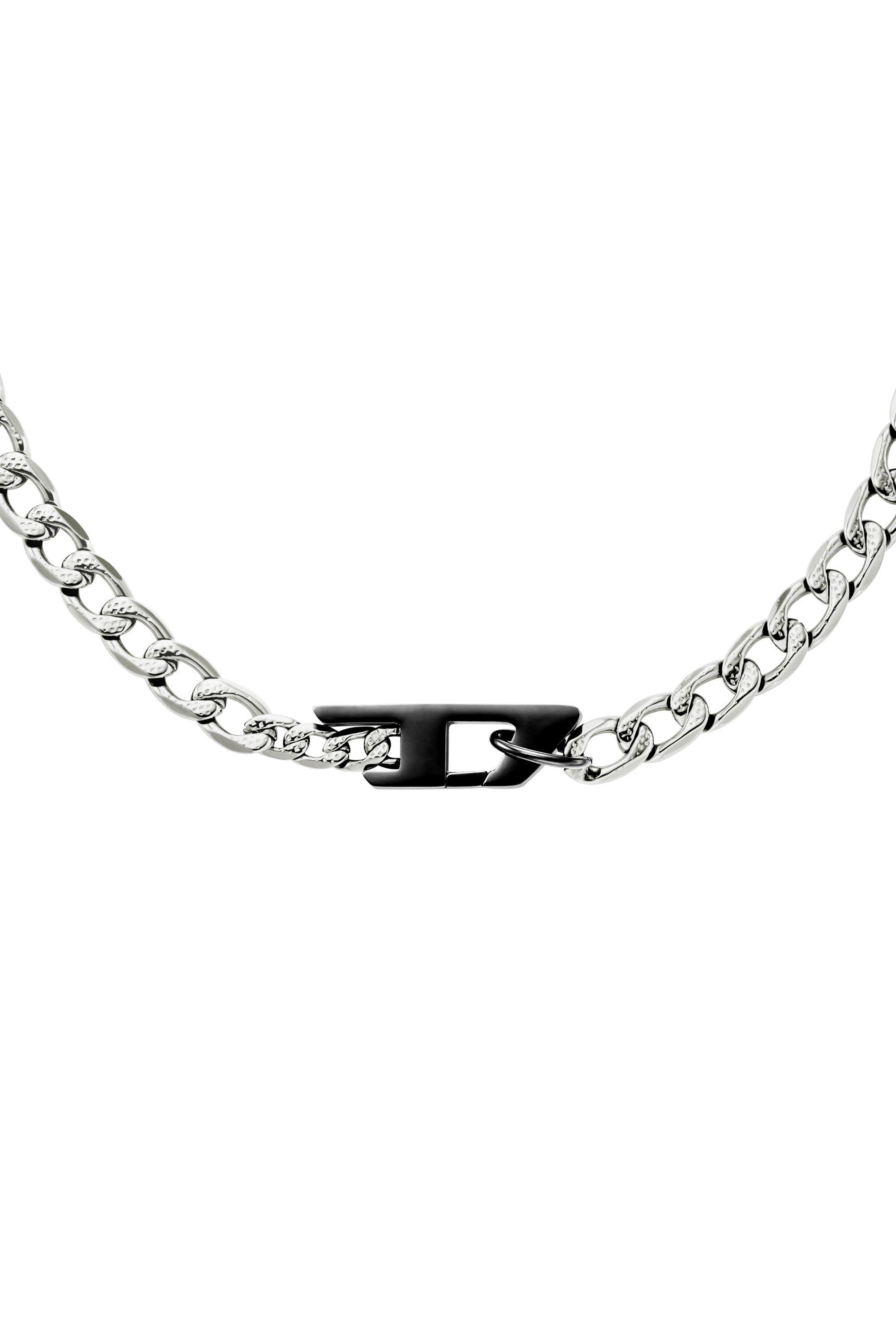 Diesel - DX1636931 JEWELLERY, Unisex Halskette aus zweifarbigem Edelstahl in Silber/Schwarz - 2