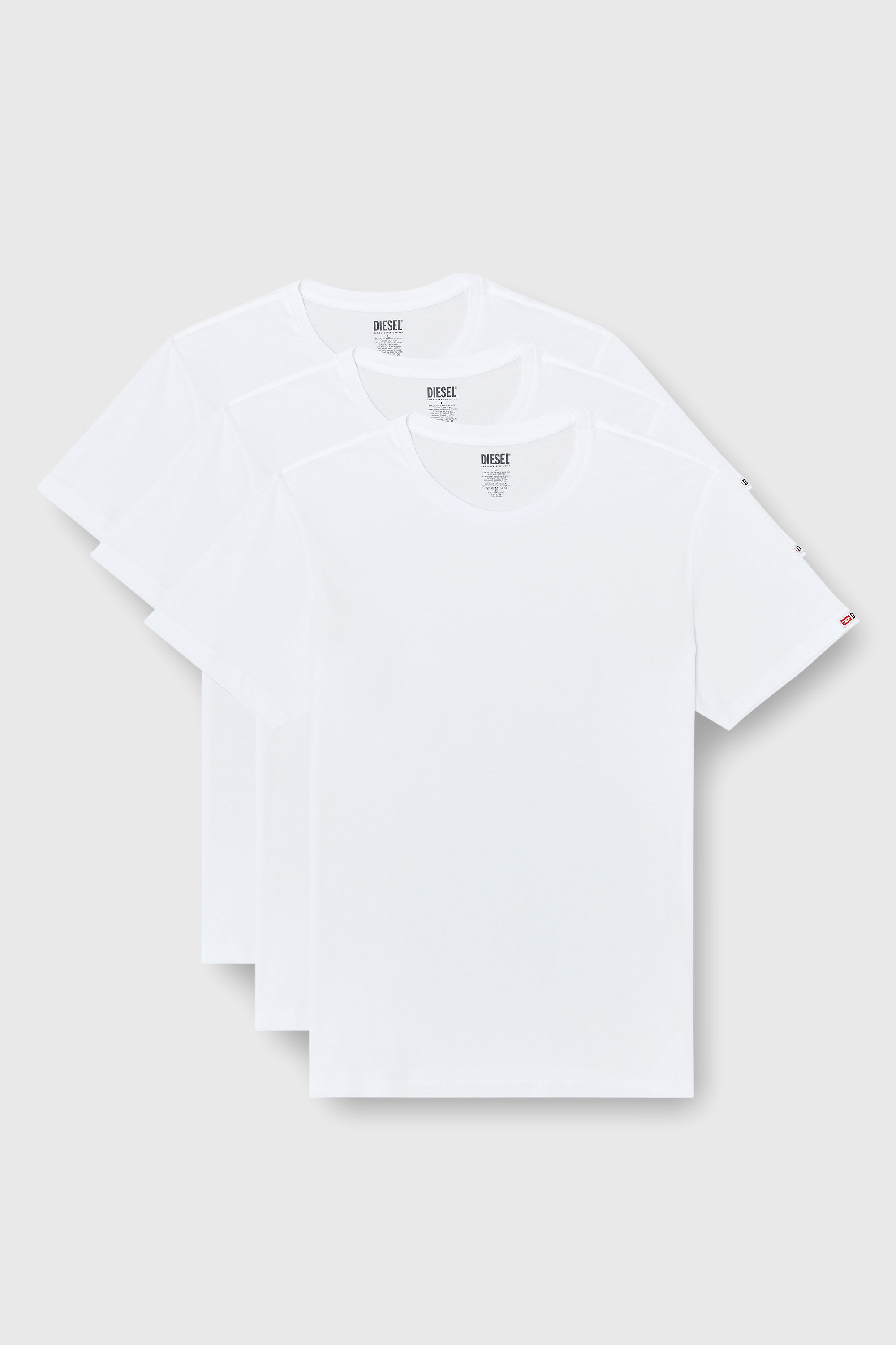 Diesel - RANDAL-D-CORE-3PACK, Herren Set aus 3 T-Shirts aus Baumwolle in Wei&szlig; - 2
