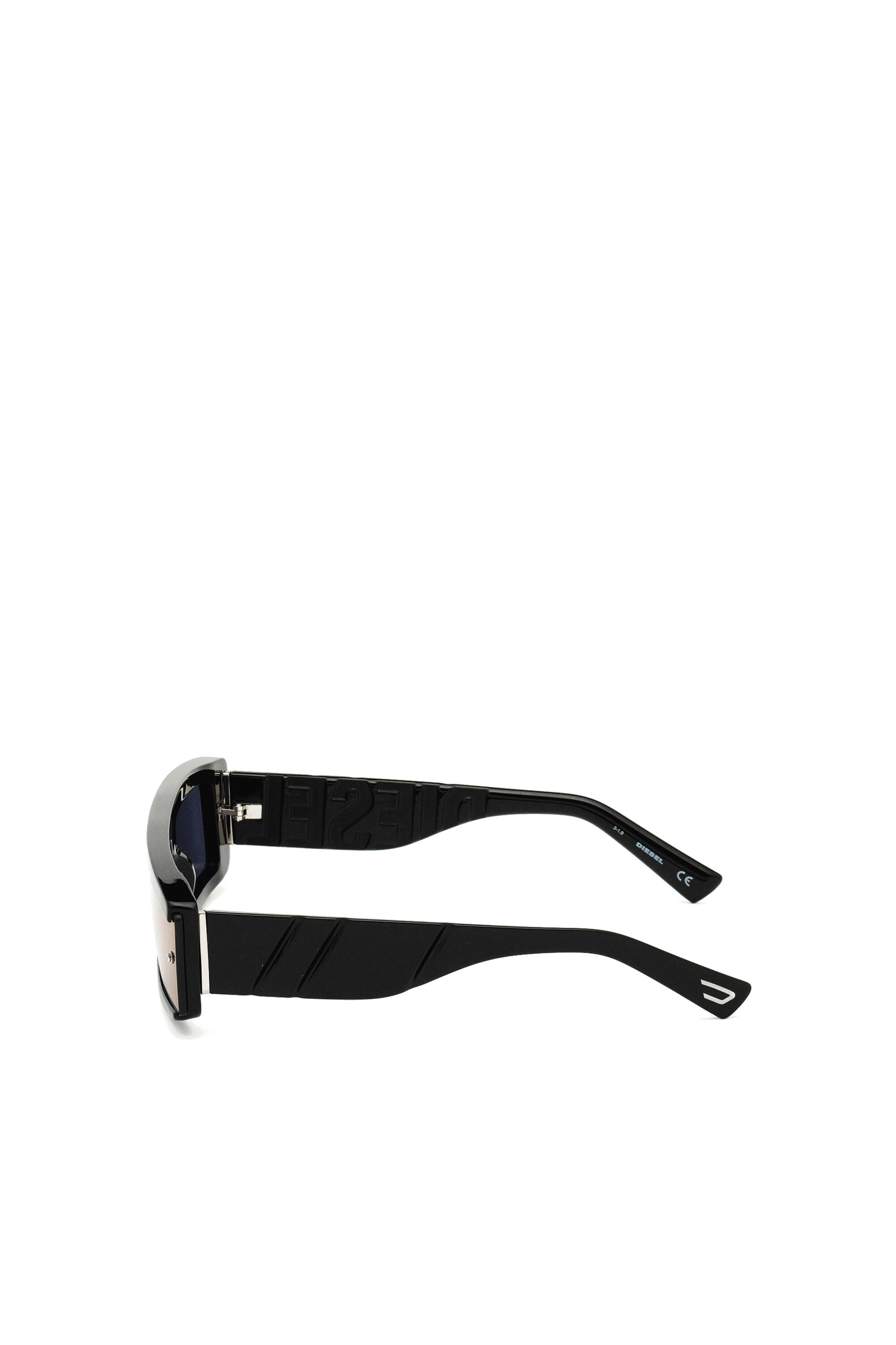 Diesel - DL0318, Herren Acetatmaske mit Spiegellinsen in Schwarz/Blau - 4