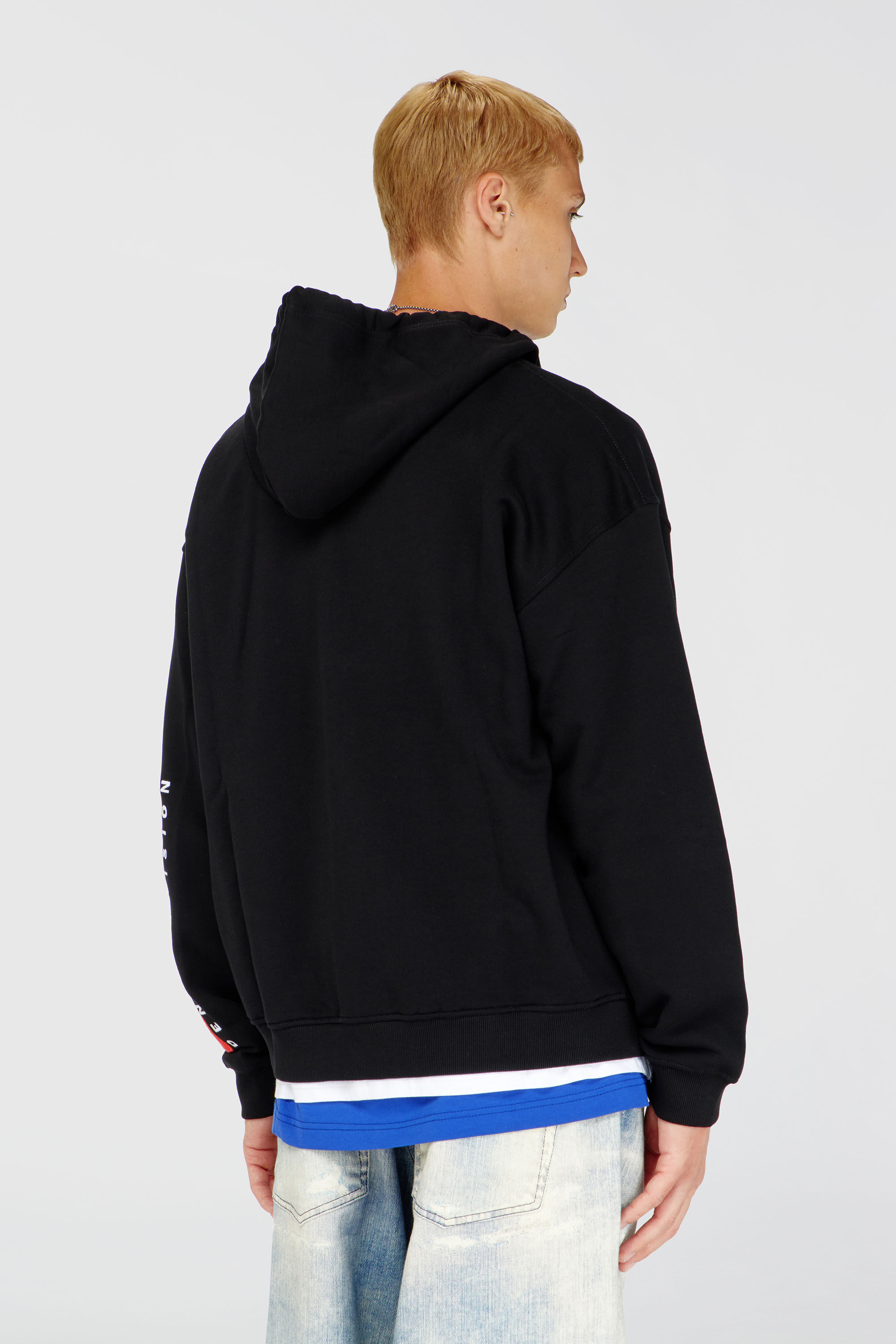 Diesel - S-BOXT-ZIP-HOOD-DIV, Herren Hoodie mit Logo-Patch-Stickerei in Schwarz - 4