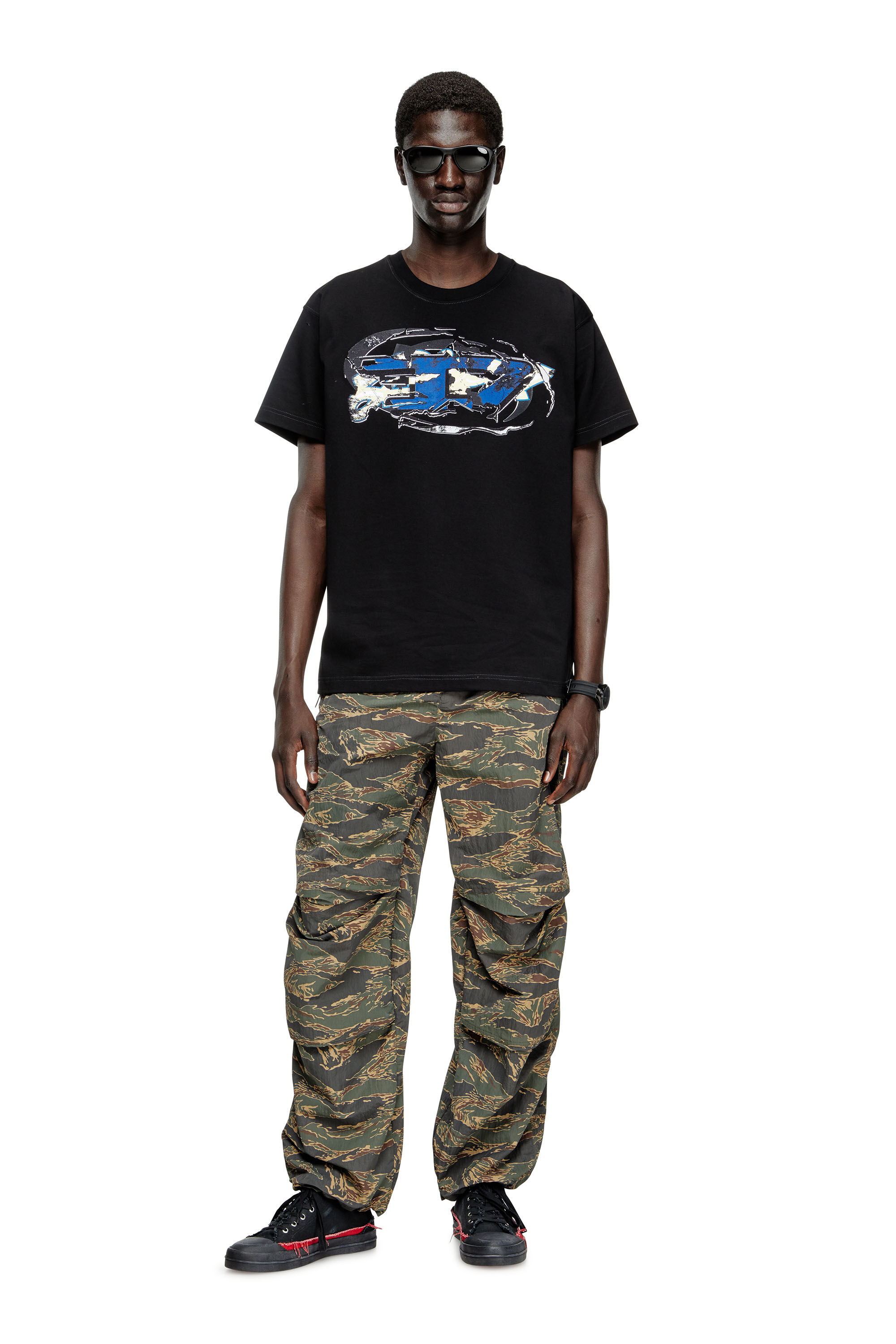Diesel - T-NORM-T11, Herren T-Shirt mit Oval D-Logo in null - 1