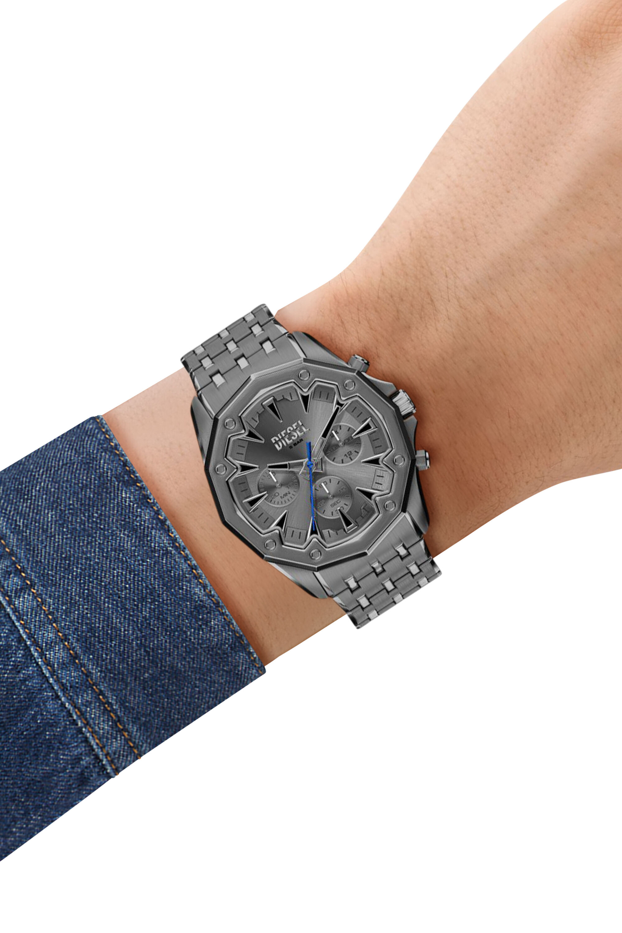 Diesel - DZ4708 WATCH, Herren Stinger Uhr aus Edelstahl in Gunmetal in Grau - 8