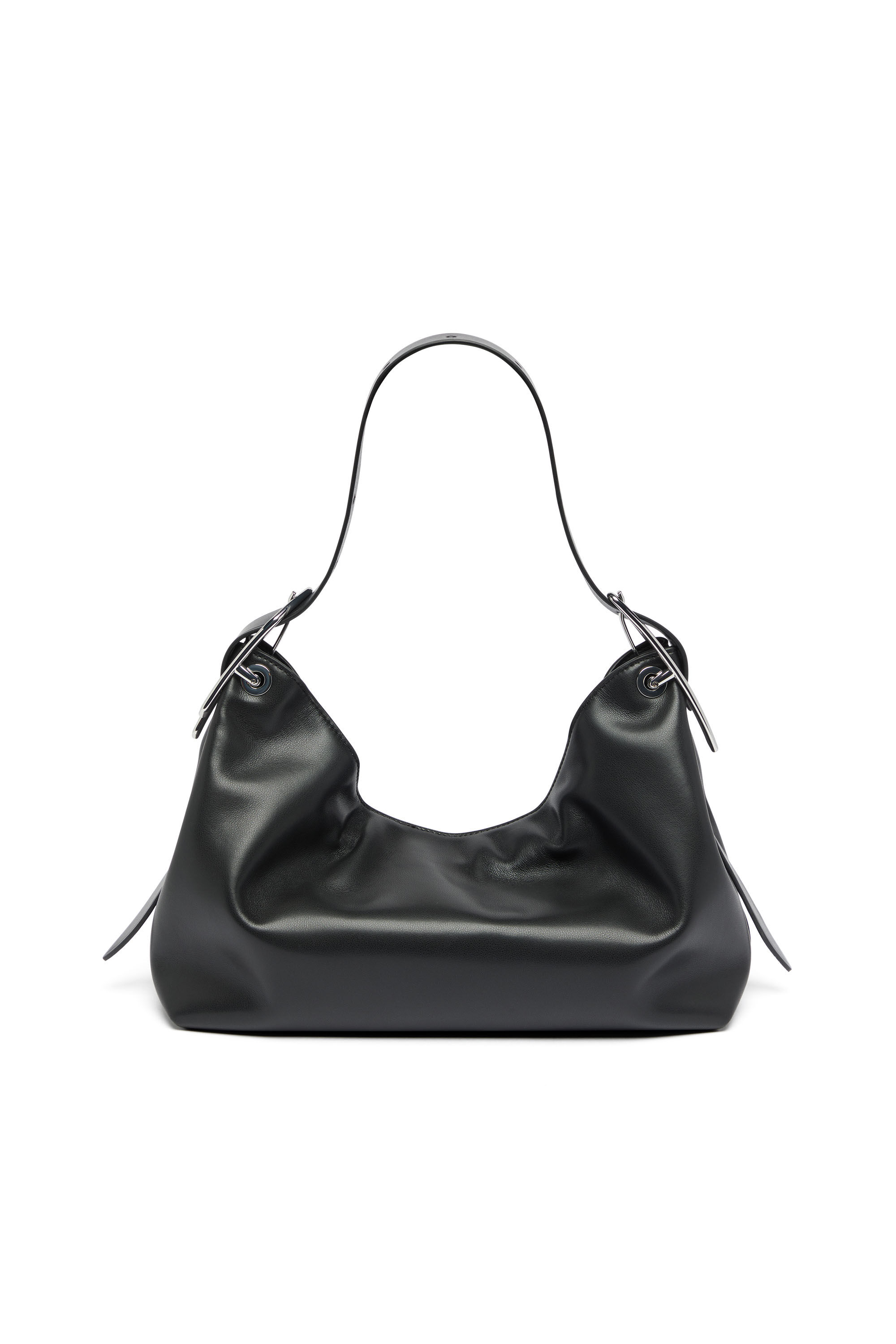 Diesel - D-LINE HOBO S, Damen D-Line-Leder-Schultertasche in Schwarz - 3