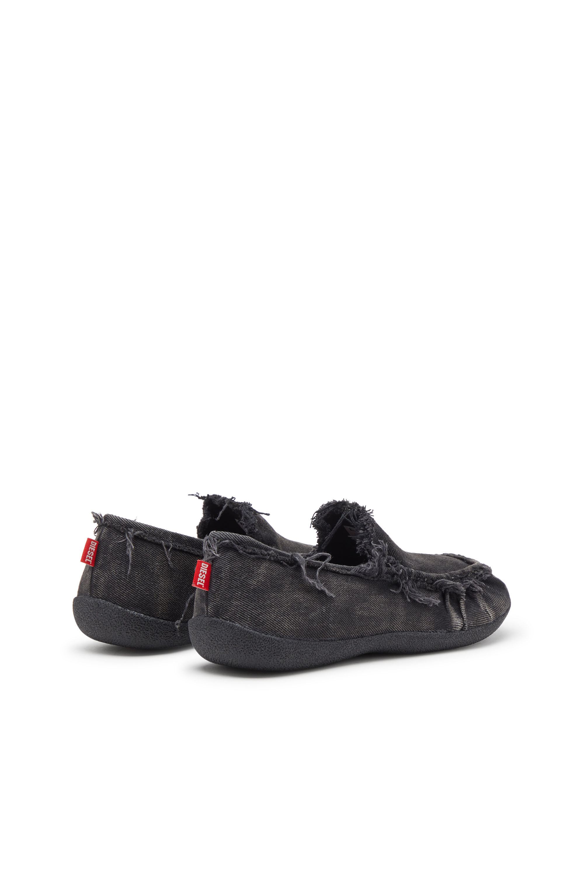 Diesel - D-SHOCK MOC, Herren D-Shock-Loafer aus Denim in vielgetragener Optik in Schwarz - 3