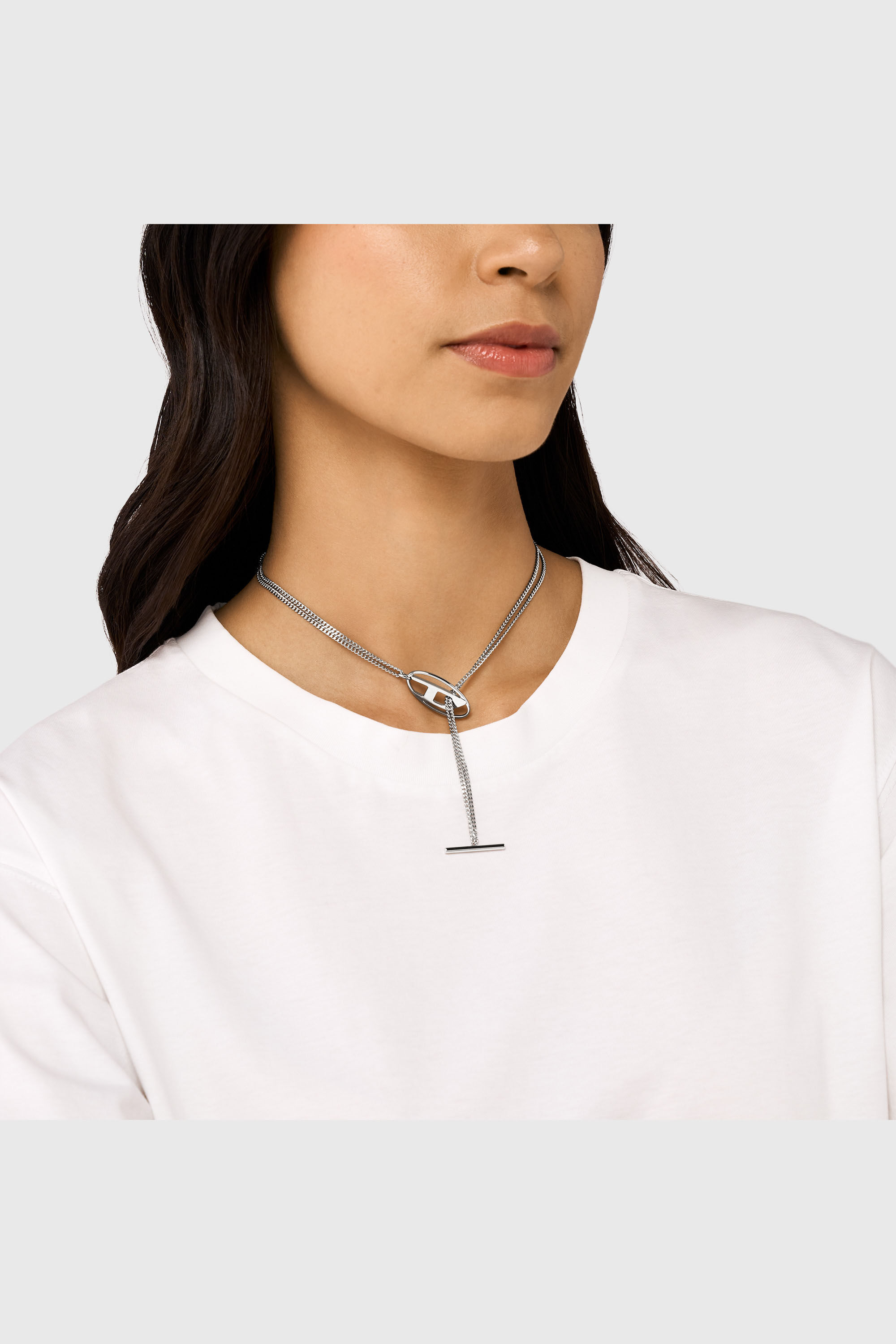 Diesel - DX1534040, Unisex Halskette aus Edelstahl in Silber - 3