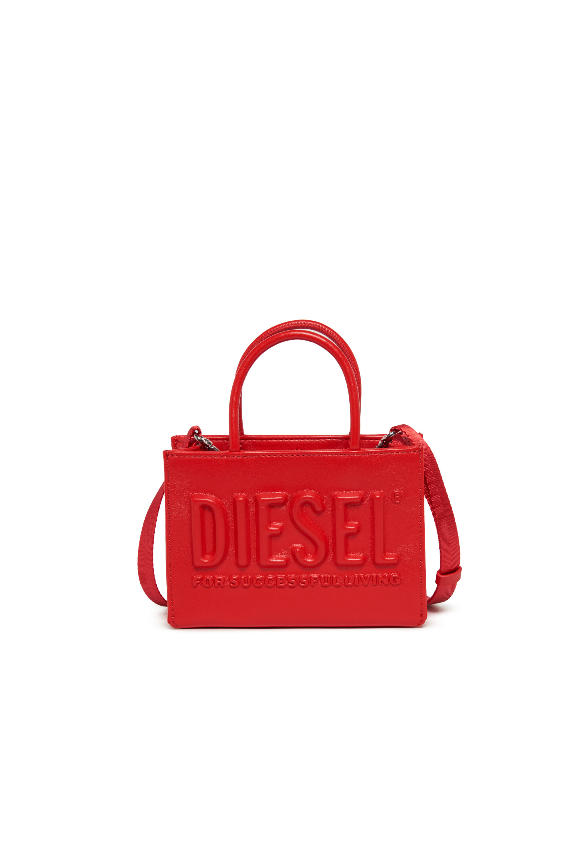 Diesel - DSL 3D MINI BAG, Damen Dsl 3D - Tasche mit Griffen in Rot - 1