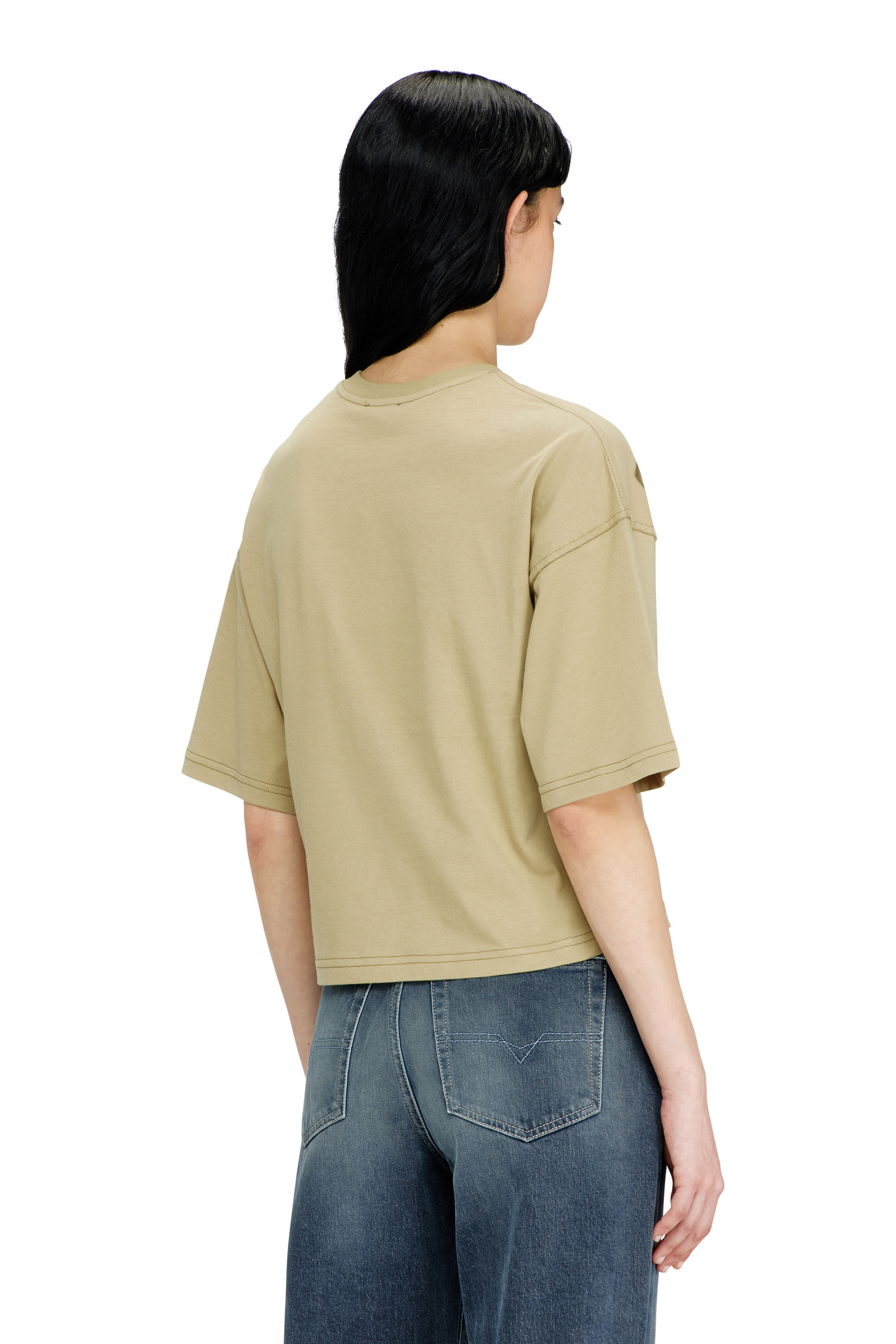 Diesel - T-CROPYN-AA1, Damen Kurz geschnittenes T-Shirt mit Digitaldruck in null - 4