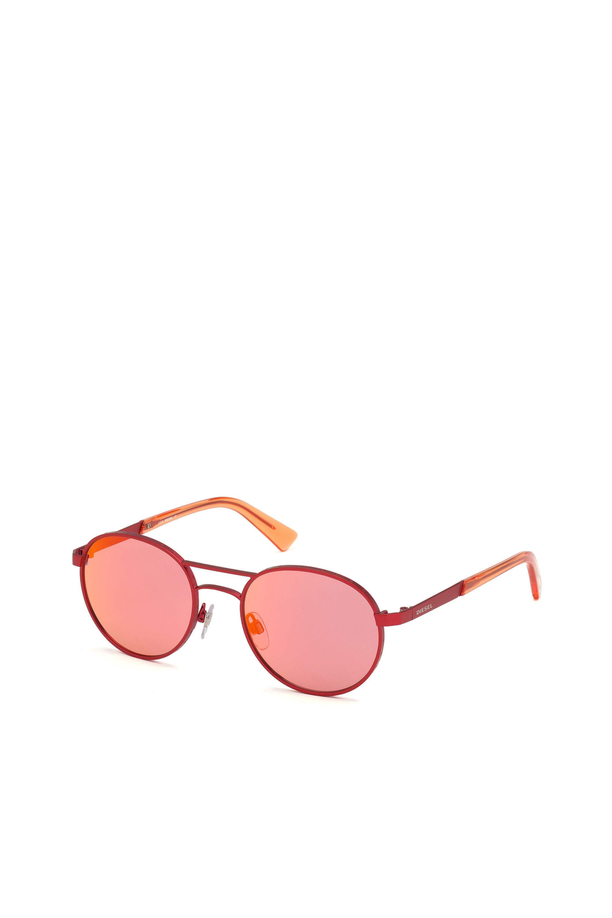 Diesel - DL0265, Unisex Rundes Brillengestell aus Metall und Acetat in Rosa - 2