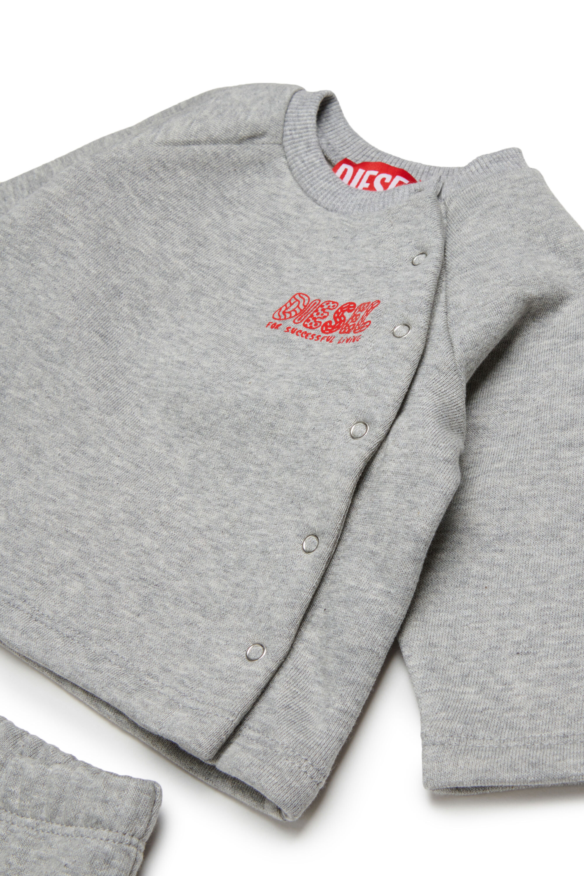 Diesel - SLUPY-SET-NB, Unisex's Newborn clothing set with logo print in Grey - 3