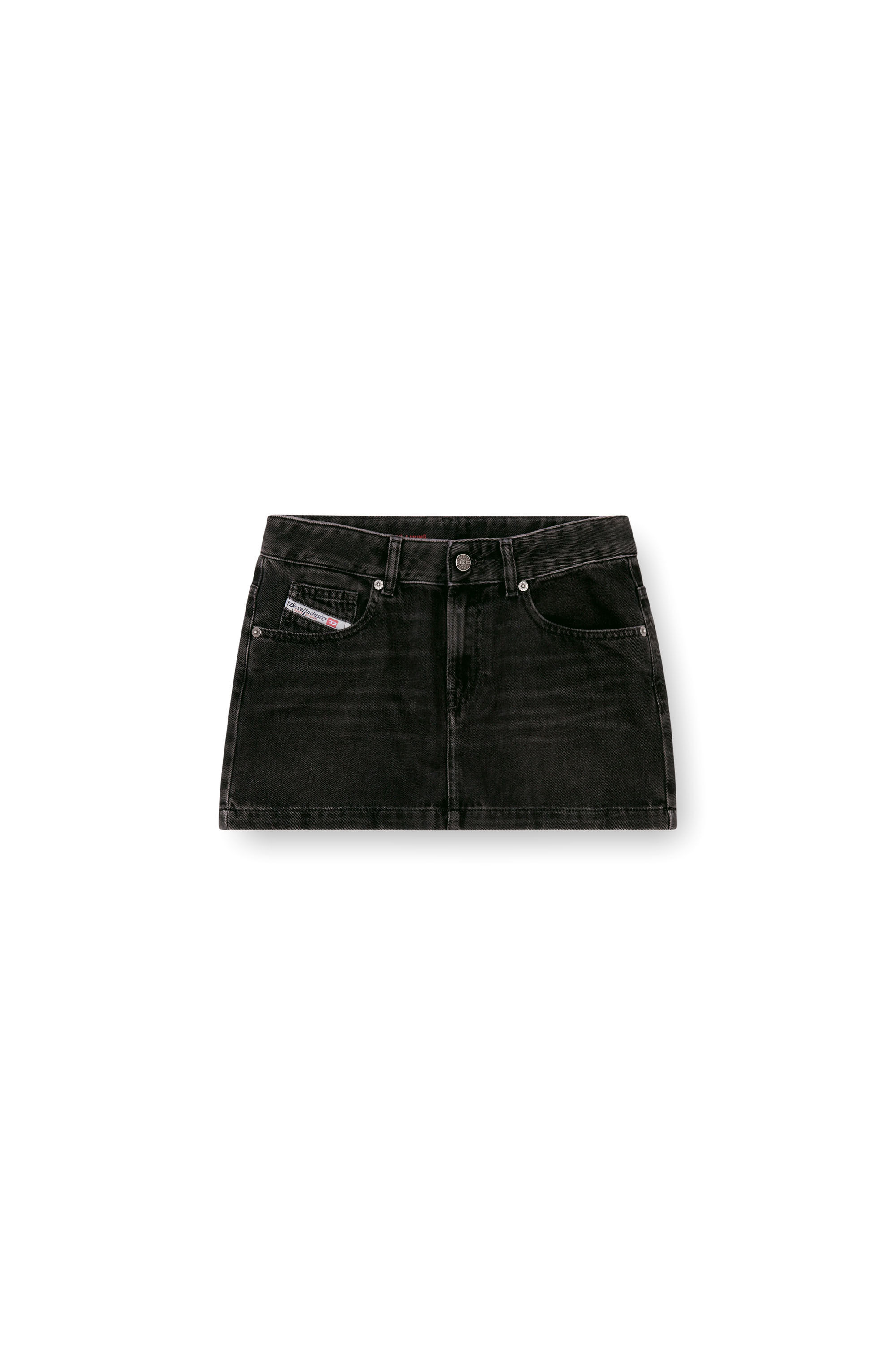 Diesel - DE-RON, Damen Minirock aus Denim in cleaner Waschung in Schwarz - 2