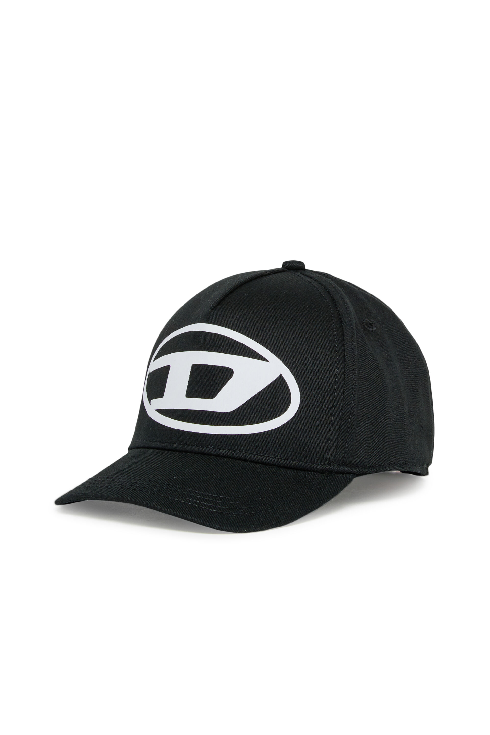 Diesel - FLIMO, Herren Baseballcap mit Oval D Logo-Print in Schwarz - 1