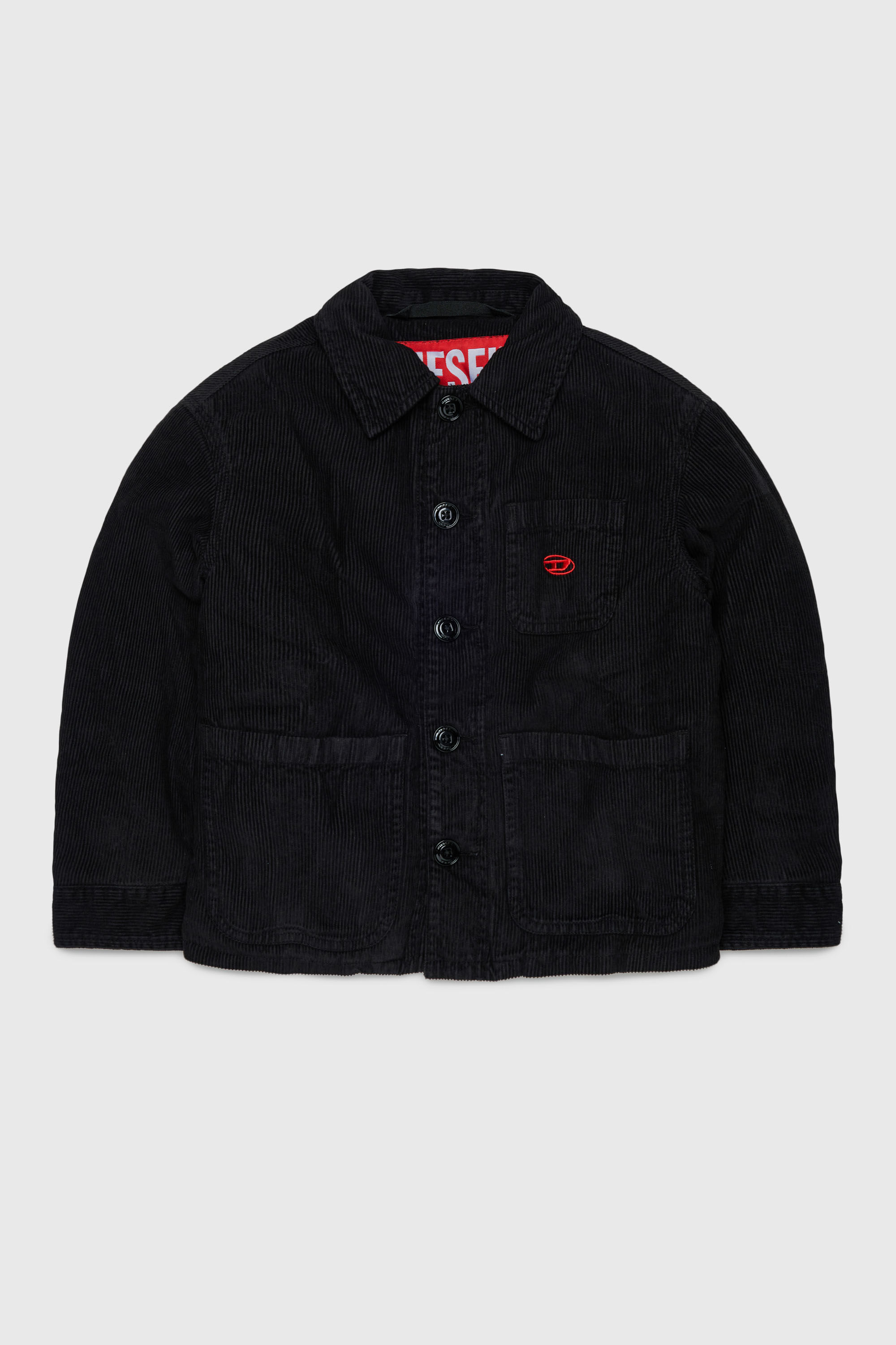 Diesel - JMILL, Herren Corduroy shirt jacket in Schwarz - 1