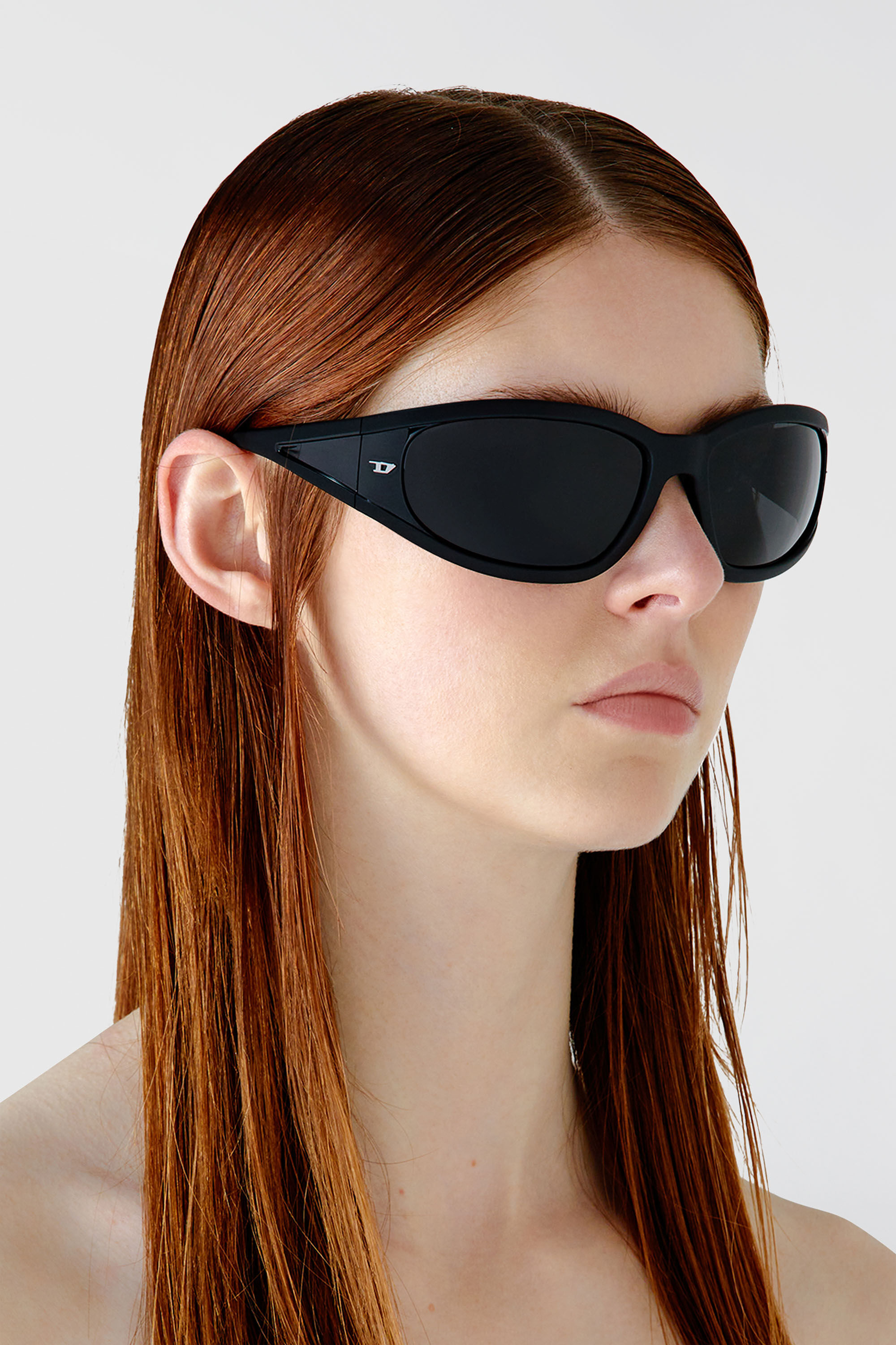 Diesel - 0DL3002, Unisex Sonnenbrille aus acetat mit rechteckigen gl&auml;sern in Schwarz - 6