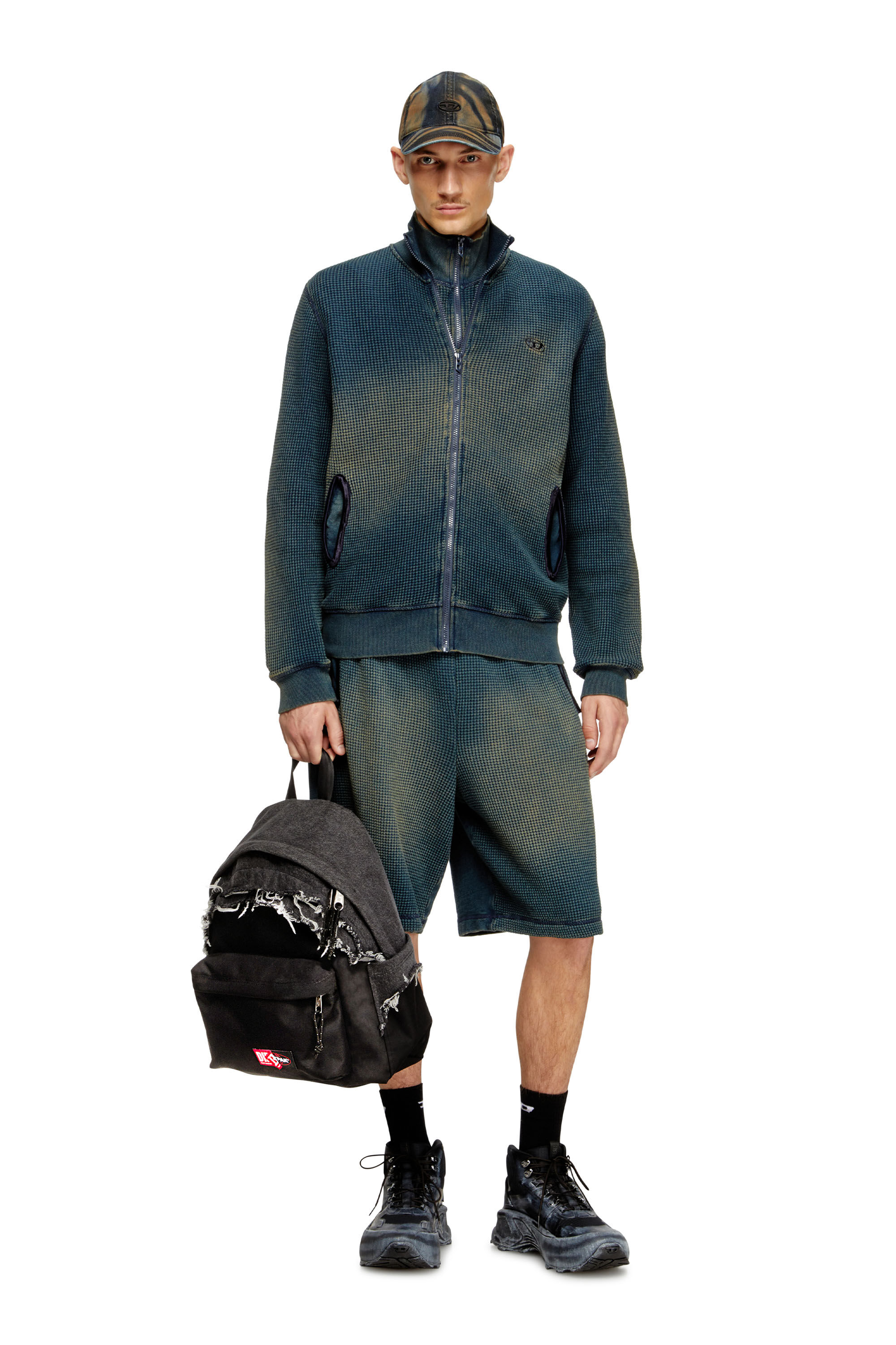 Diesel - DIESEL DAY PAK'R, Unisex Rucksack aus Destroyed-Denim und CORDURA® in Schwarz - 5