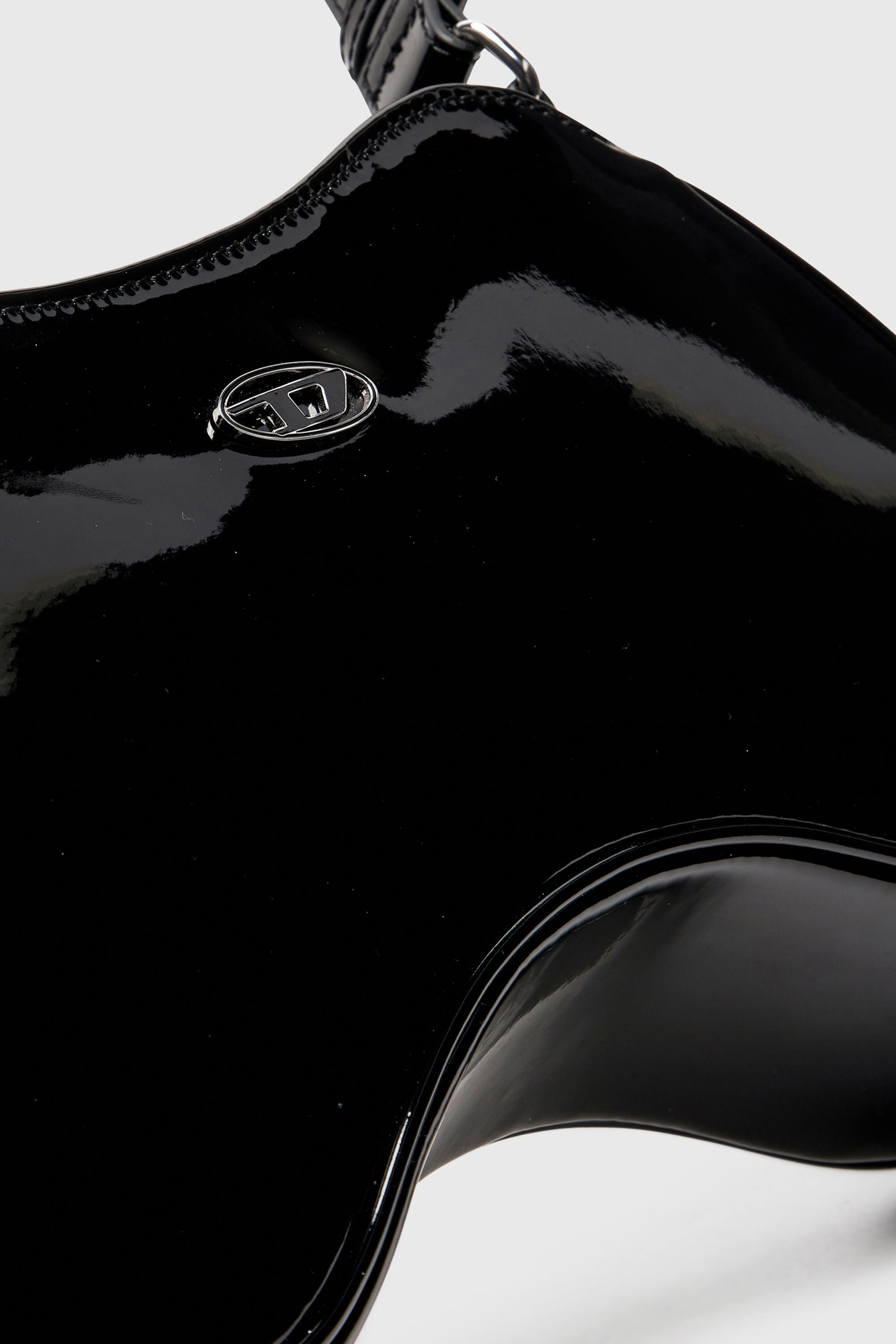 Diesel - PLAY SHOULDER, Damen Play-Gl&auml;nzende Schultertasche in Schwarz - 6
