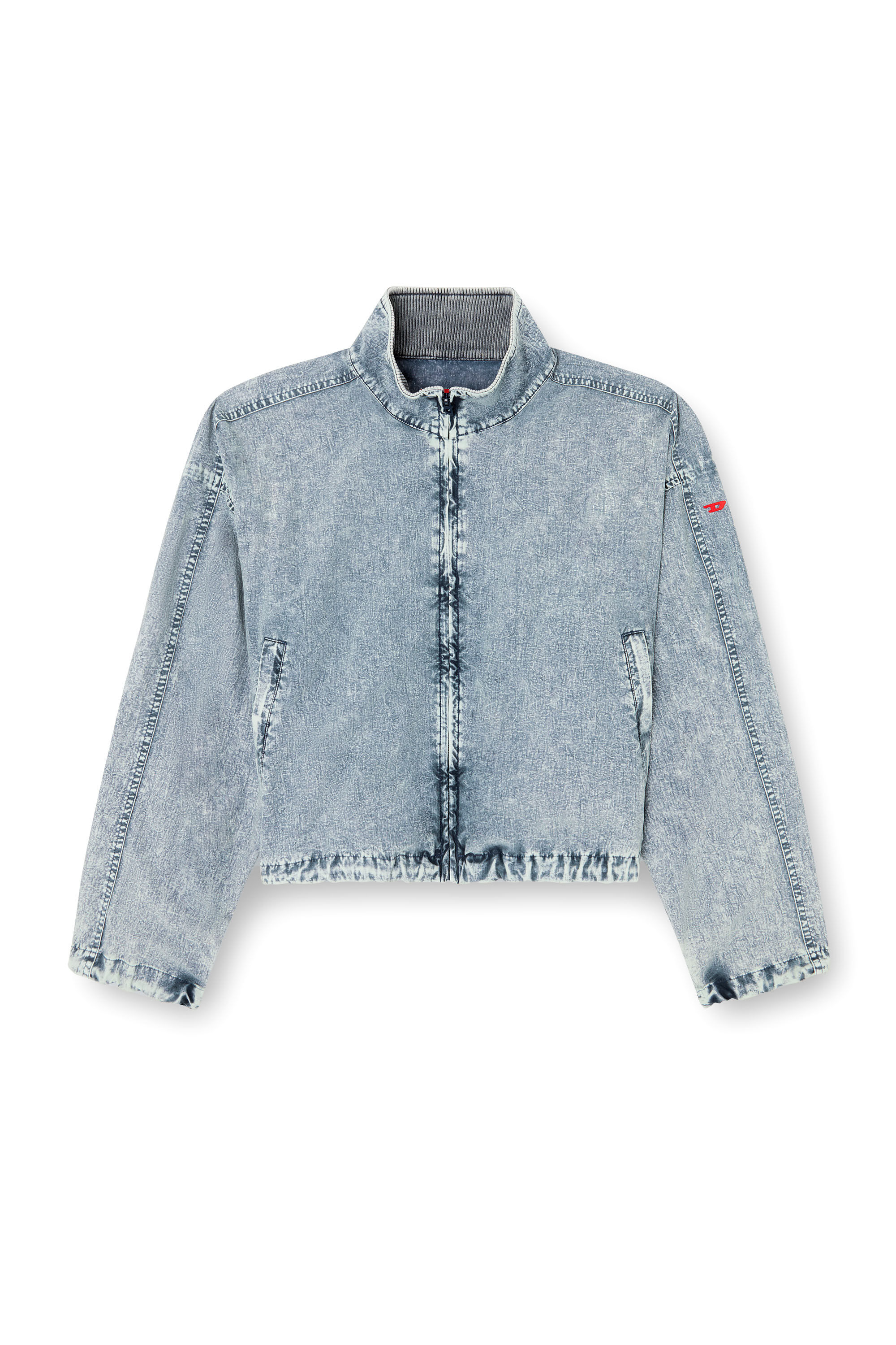 Diesel - G-LEAM-R1, Damen Verkürzte Jacke aus recyceltem Nylon-Taslan in Hellblau - 2