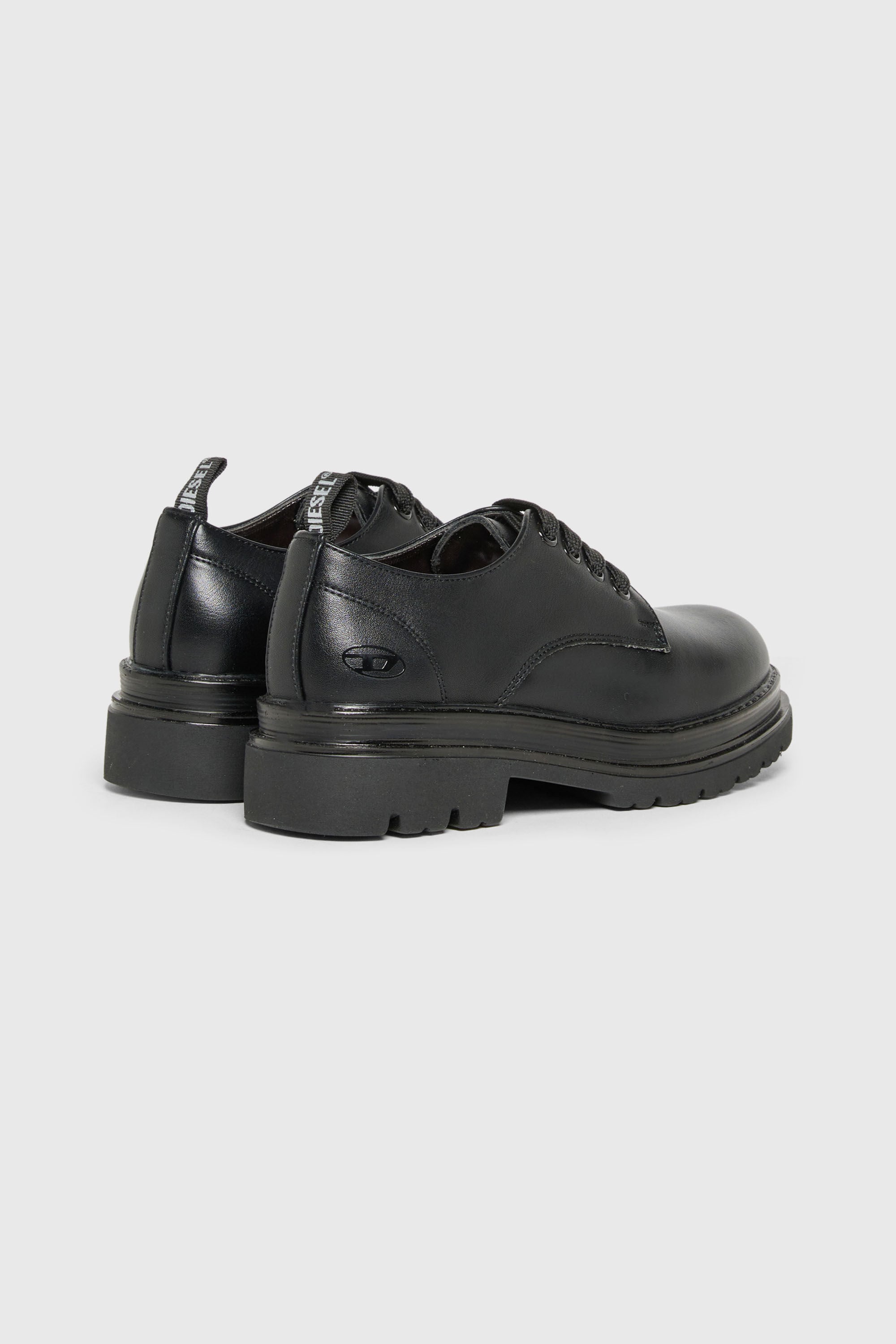 Diesel - D-DERBL-PU, Unisex's D-Derbl- Derby shoes with lug sole in Black - 3
