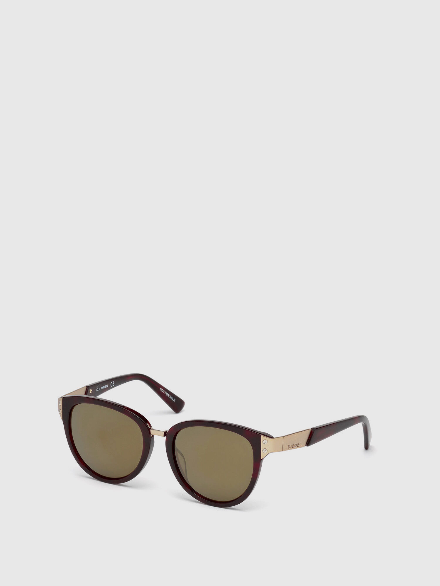 Diesel - DL0234, Damen Diesel-typische Sonnenbrille mit Metallakzenten in Braun - 4