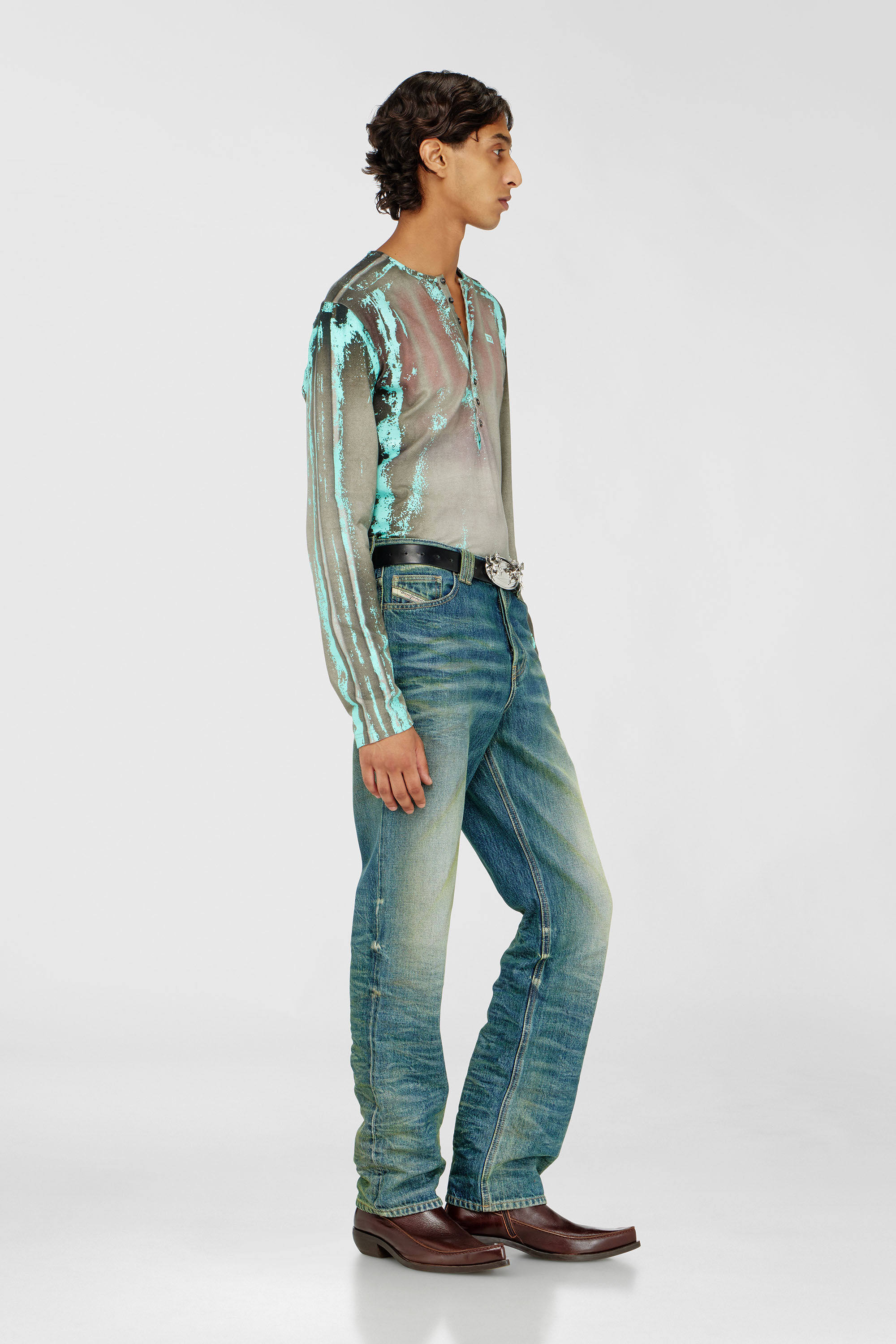 Diesel - Herren Regular Jeans 1991 D-Voeed 007FV, Mittelblau - 2