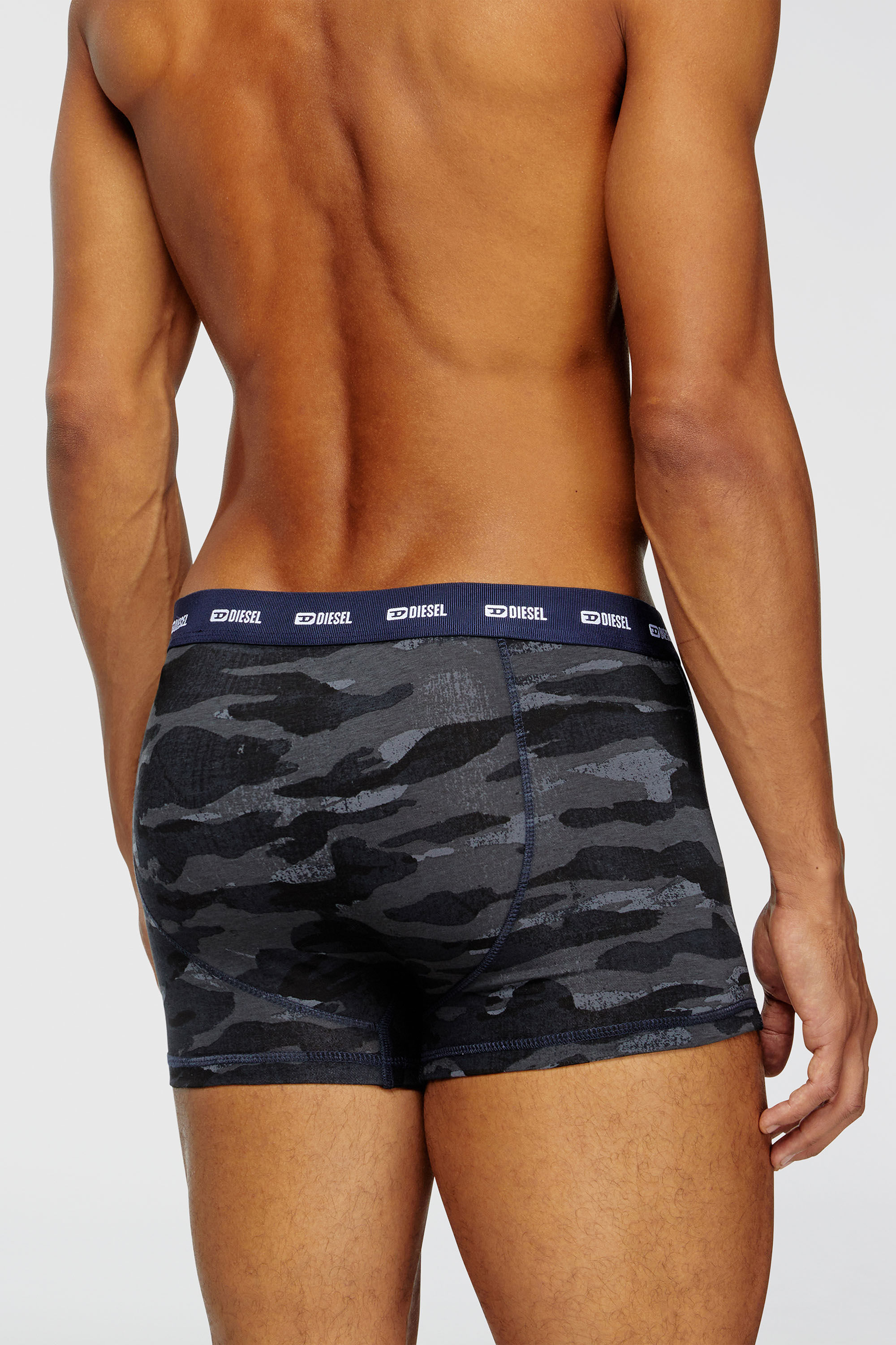 Diesel - DAMIEN-UTLT-3PACK, Herren Einfarbige und Camouflage Retropants im Dreierpack in Schwarz/Blau - 4