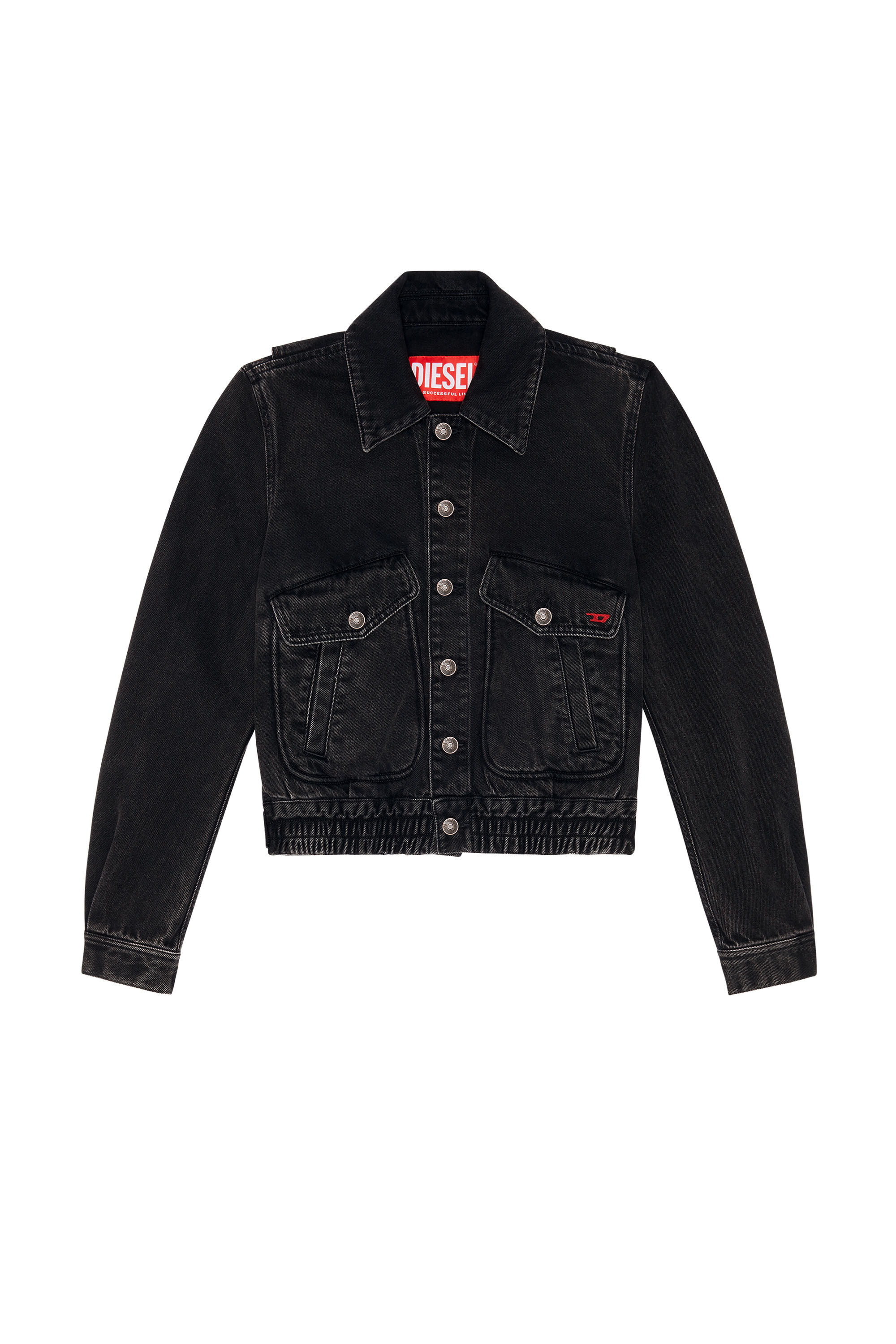 Diesel - DE-TRACY BOMBER JACKET, Schwarz/Dunkelgrau - Image 2