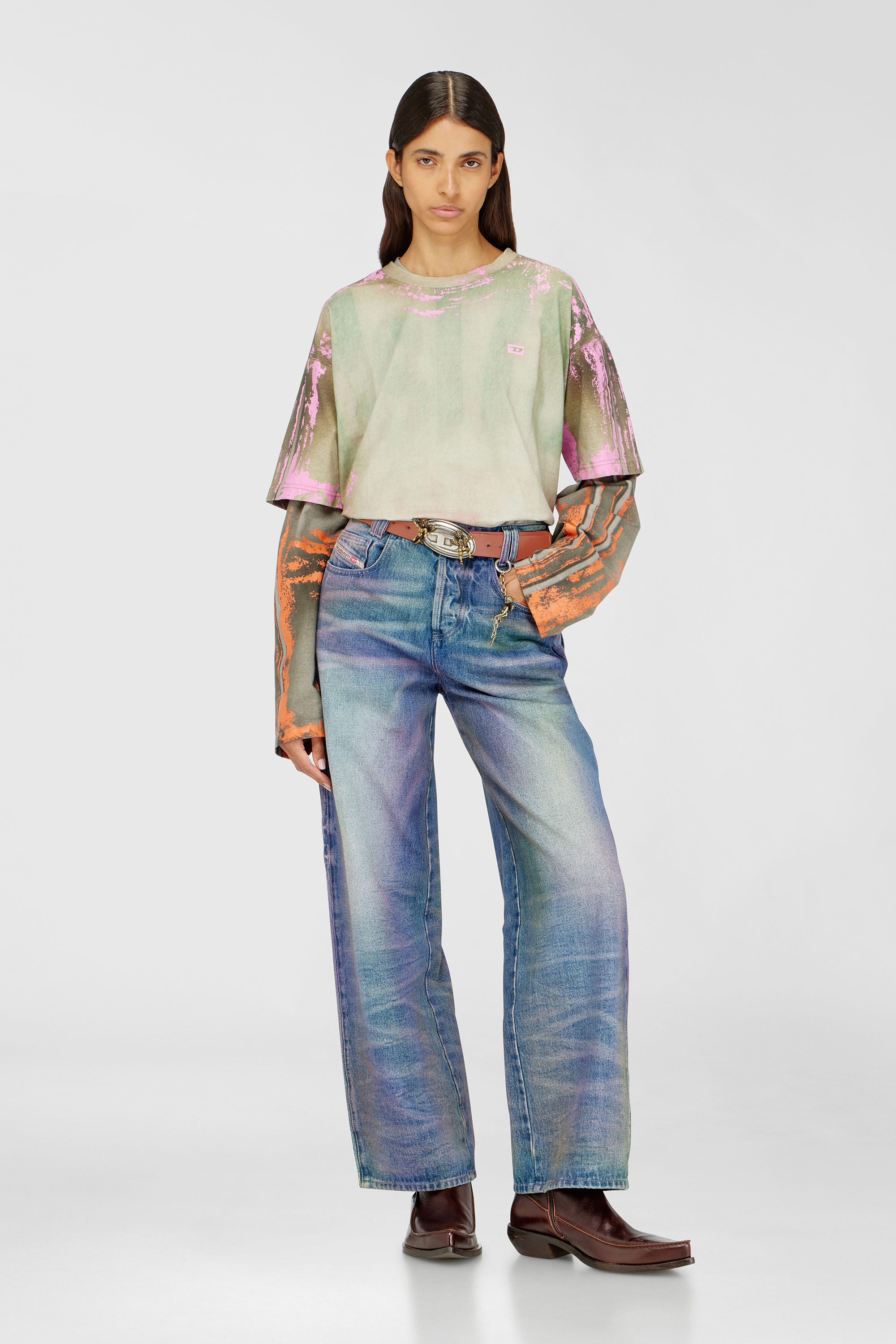 Diesel - Unisex Relaxed Jeans 1982 D-Hakou 007FW, Mittelblau - 7