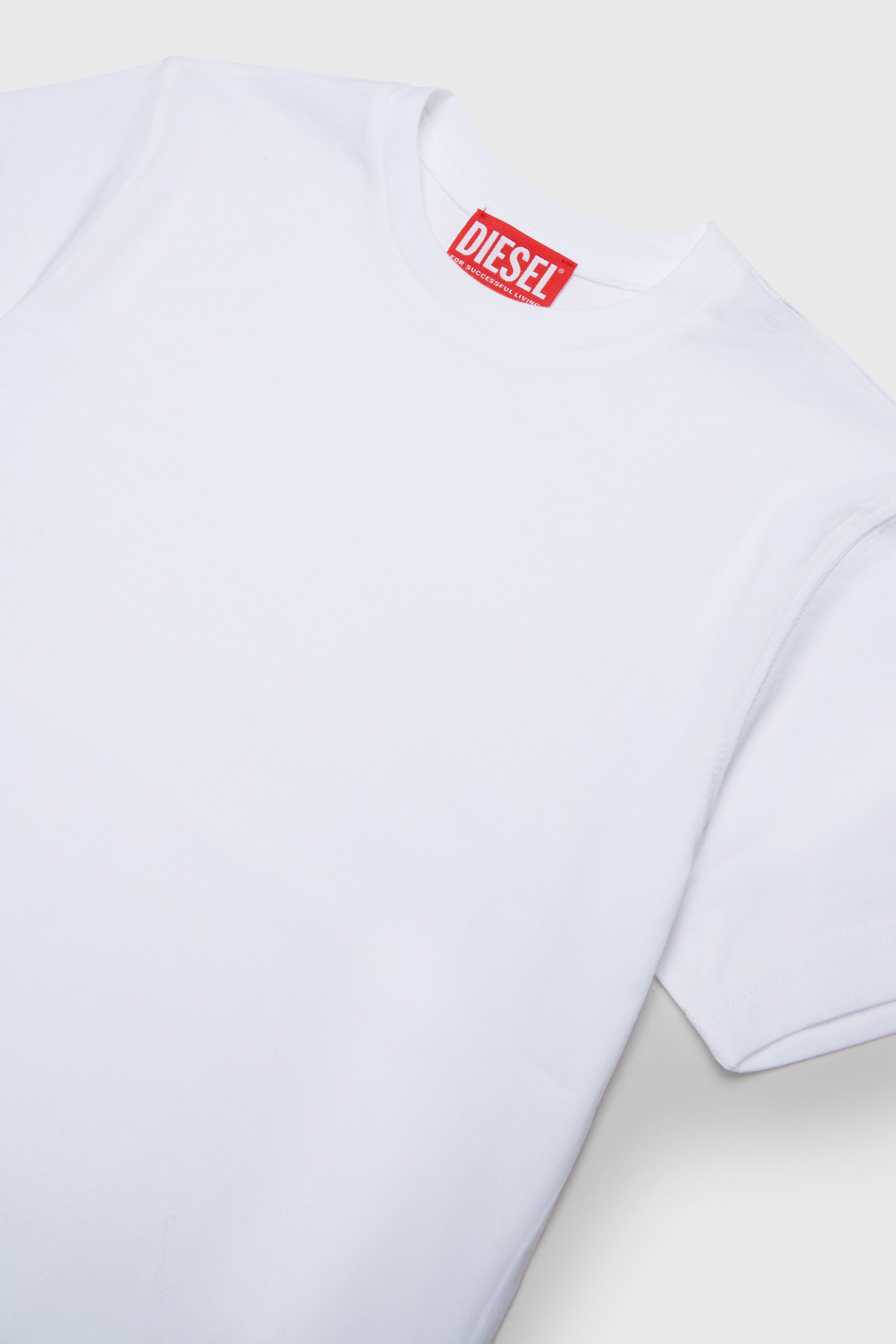Diesel - TPRES, Herren T-Shirt mit abgeschnittenem Logo in Wei&szlig; - 3