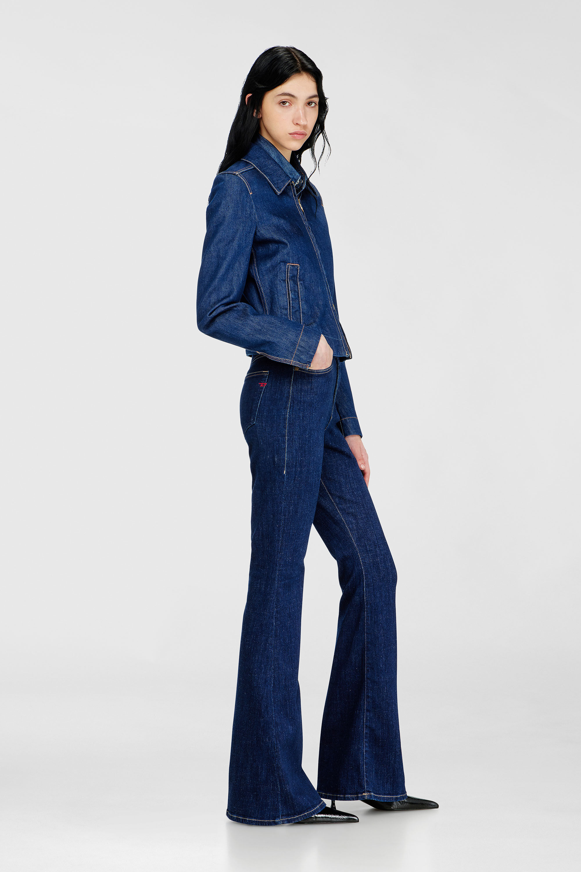 Diesel - Damen Bootcut Jeans 1973 D-Partt 09Q03, Dunkelblau - 2