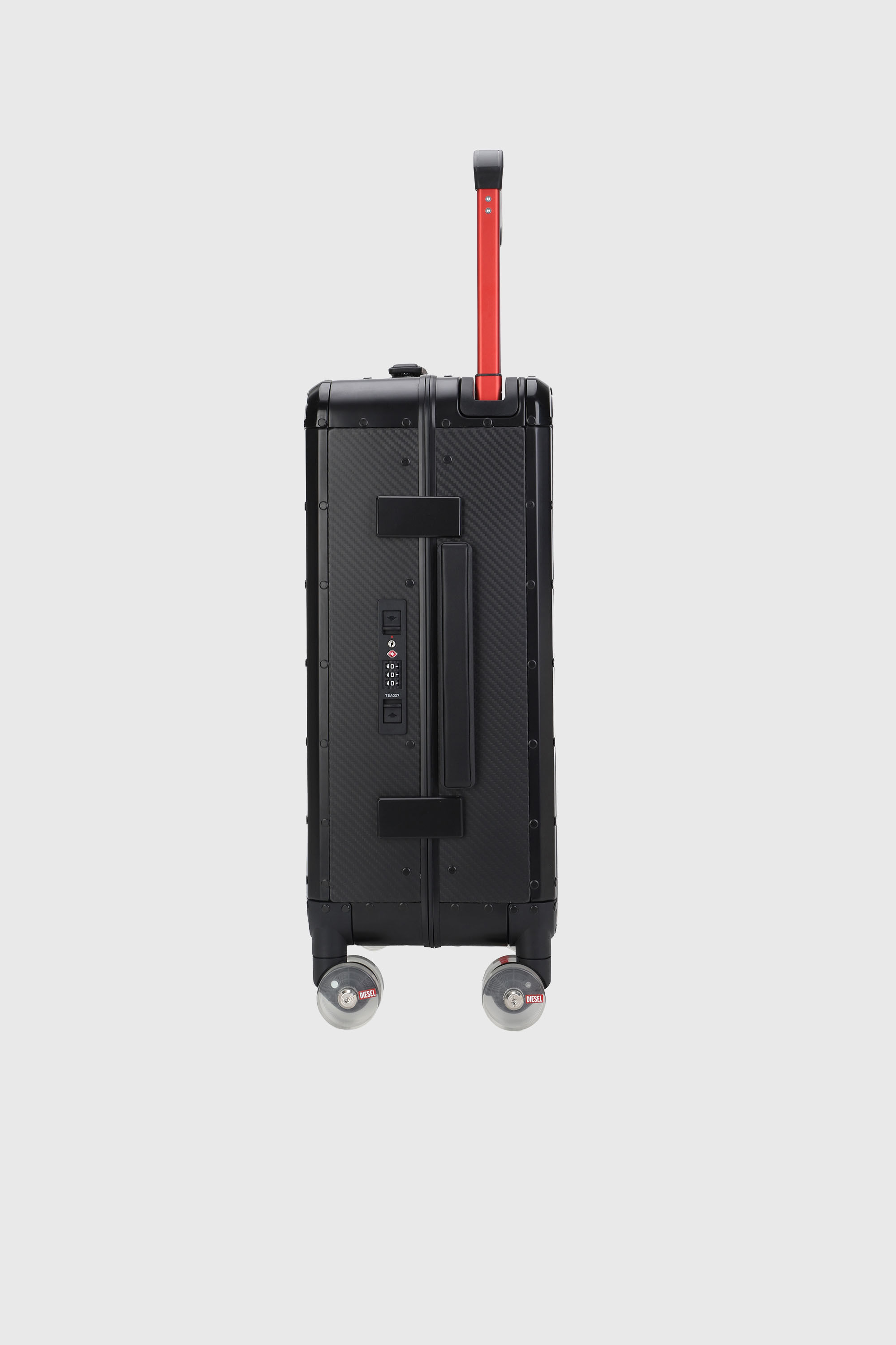 Diesel - DSL CARBON FIBER TROLLEY-BLACK- DSL001, Unisex Koffer aus Kohlefaser Gr&ouml;&szlig;e S in Schwarz - 4