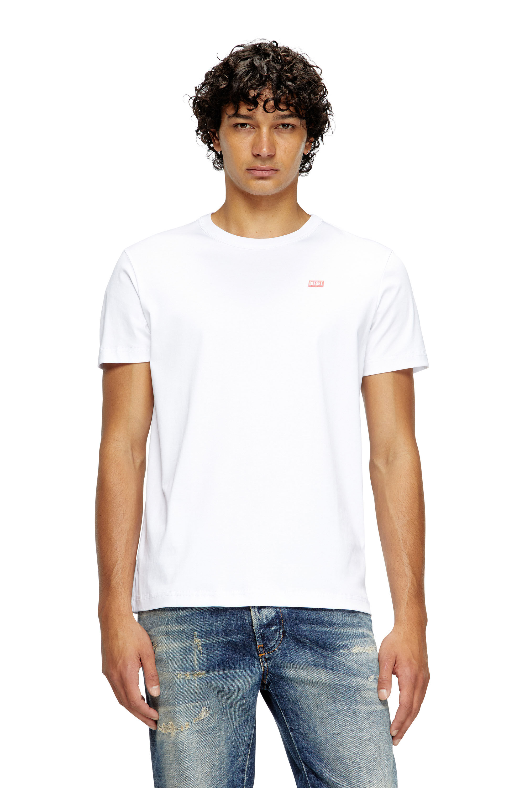 Diesel - T-MIEGOR-K77, Herren T-Shirt aus merzerisierter Baumwolle in Weiß - 3