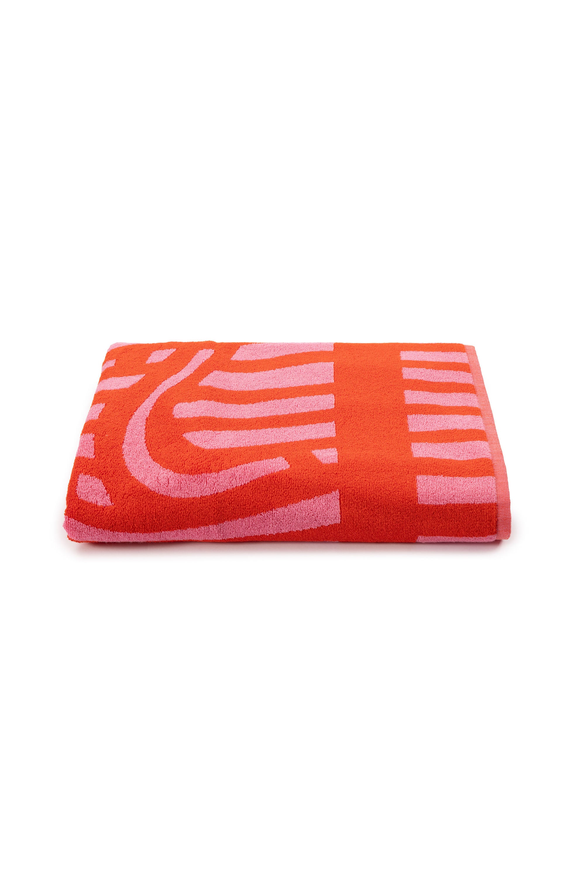 Diesel - 1018163  STRIPES PINK/RED TOWEL, Unisex Frotteehandtuch 100x180 cm in Rot - 5