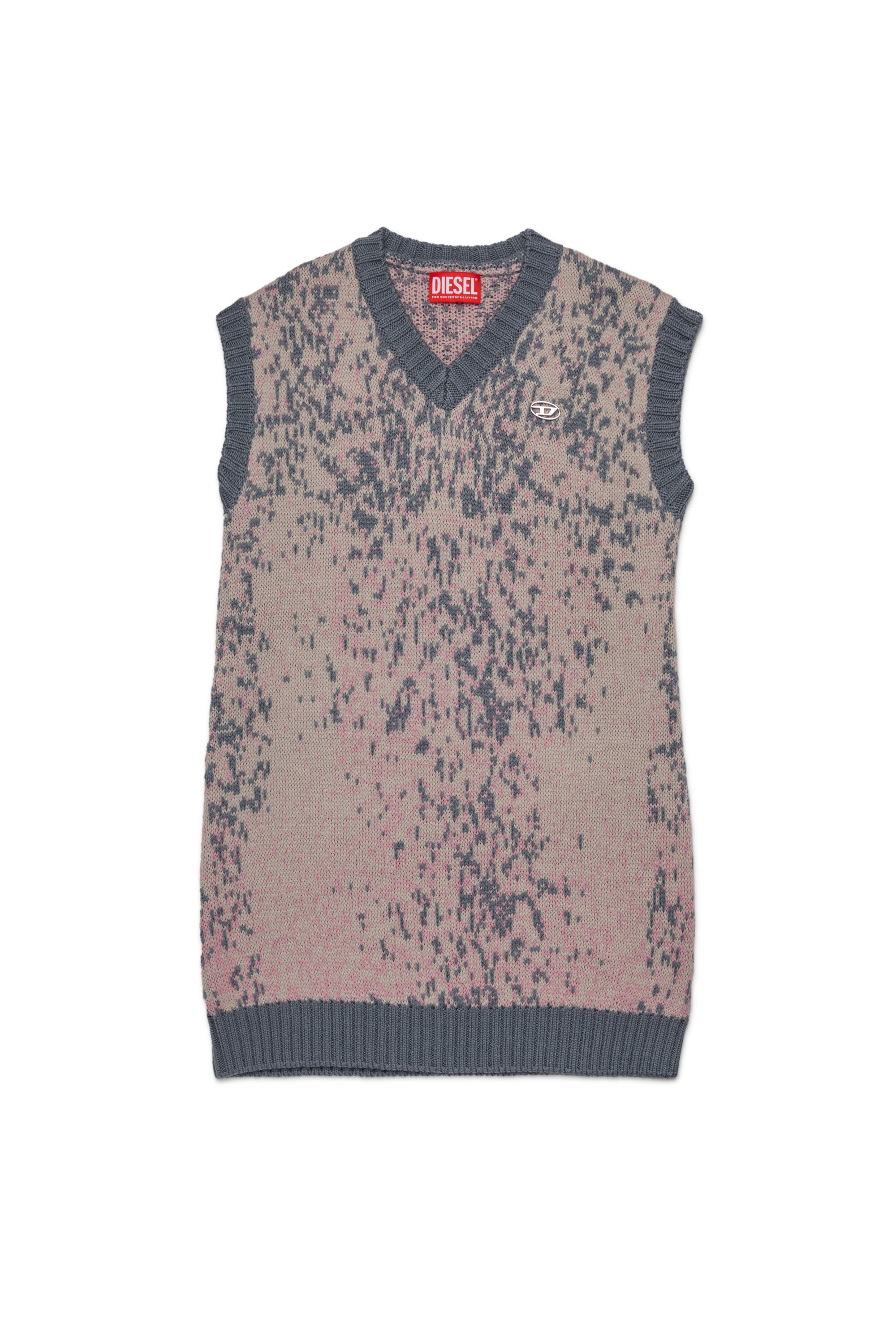 Diesel - DIAMA, Damen Wollkleid mit V-Ausschnitt in Rosa - 1